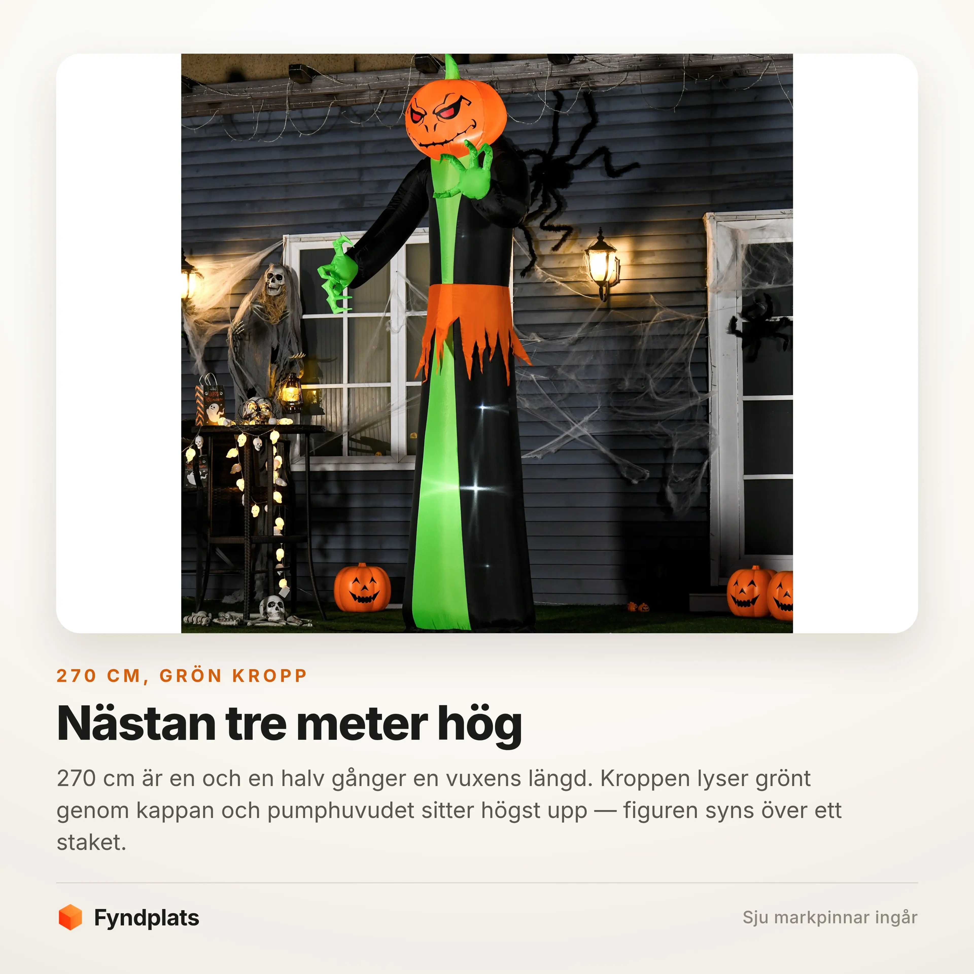 Den gröna kroppen lyser i mörkret