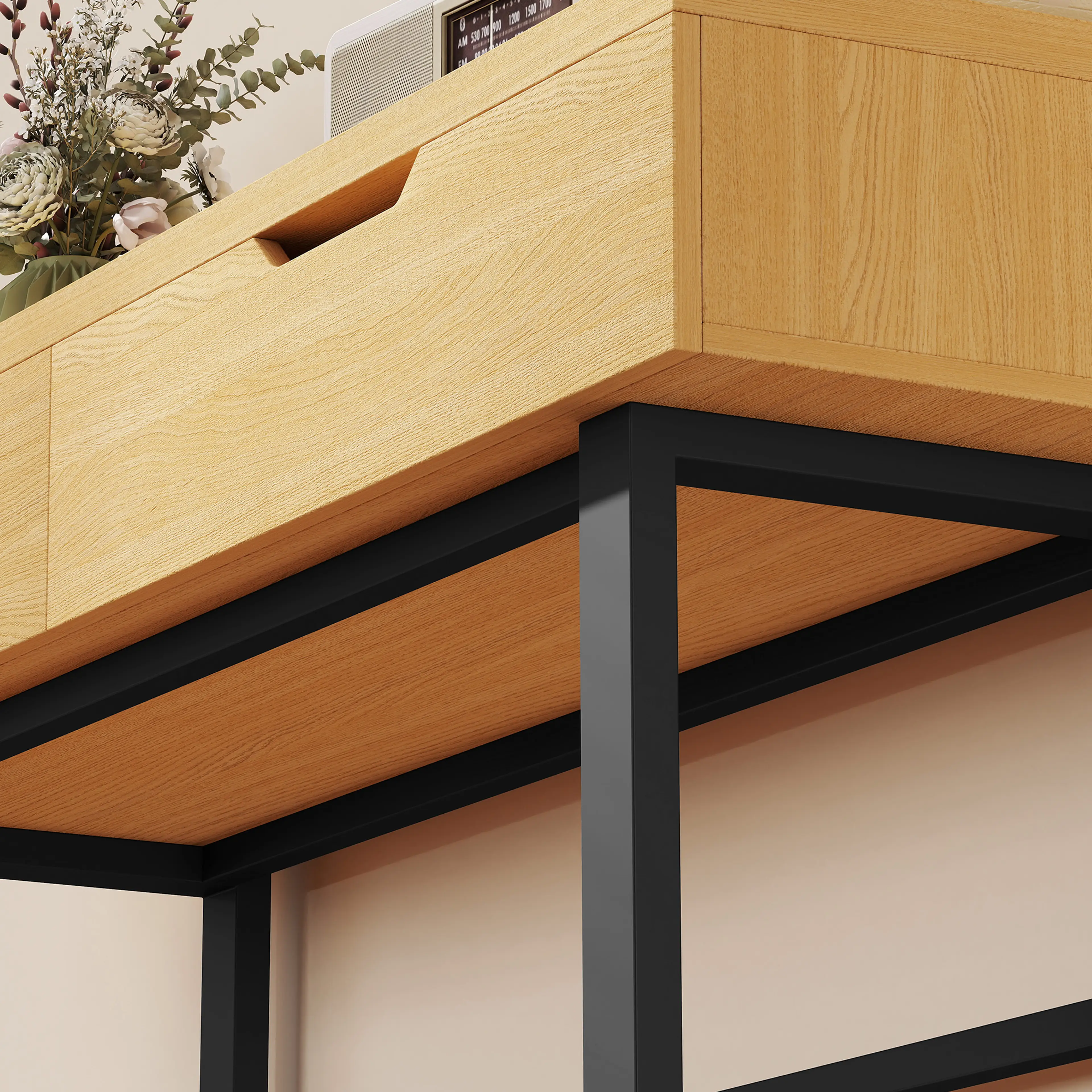 Konsolbord 110 cm med två lådor – bild 6