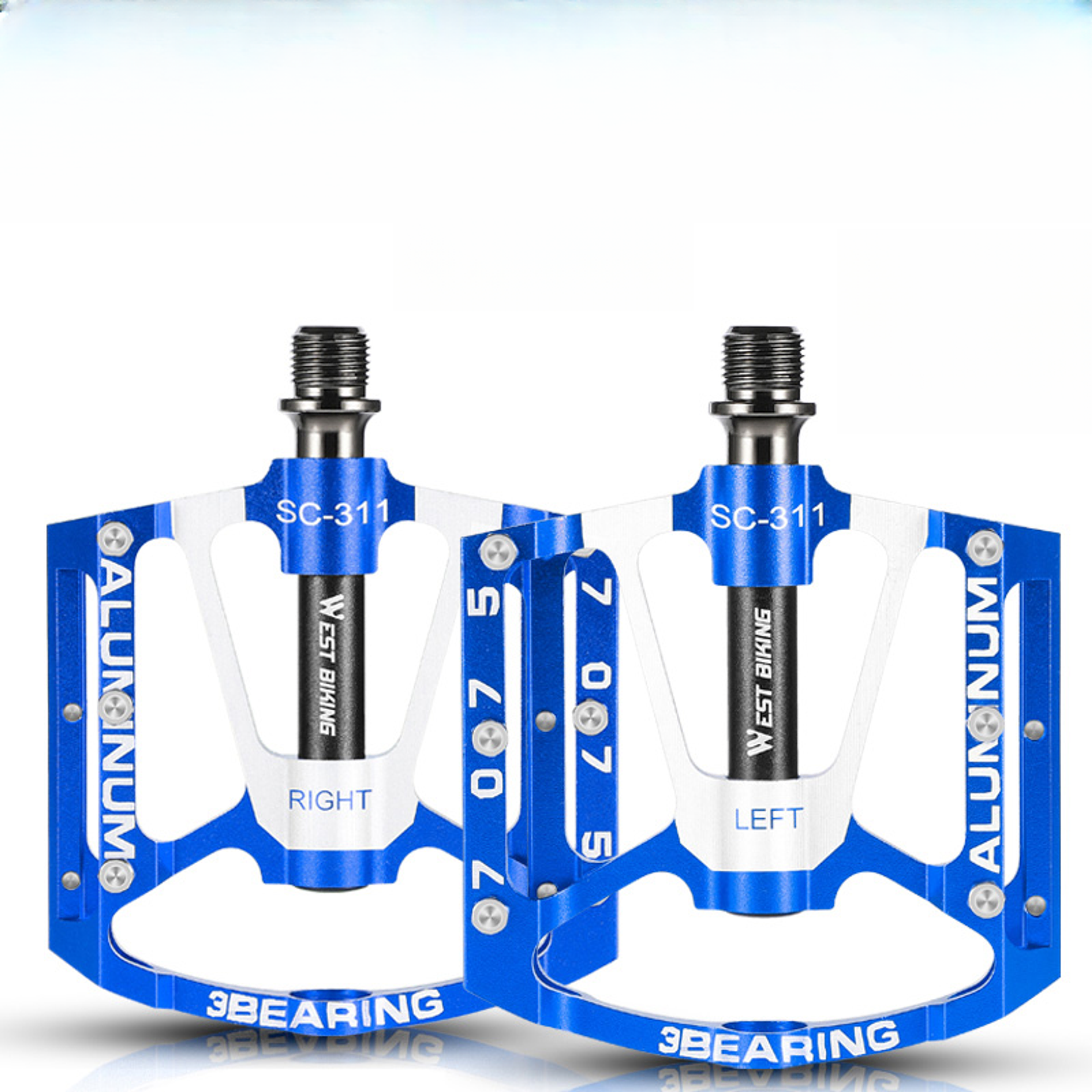 Lättviktspedaler i 7075-aluminium med 3 lager för MTB & racer – WEST BIKING