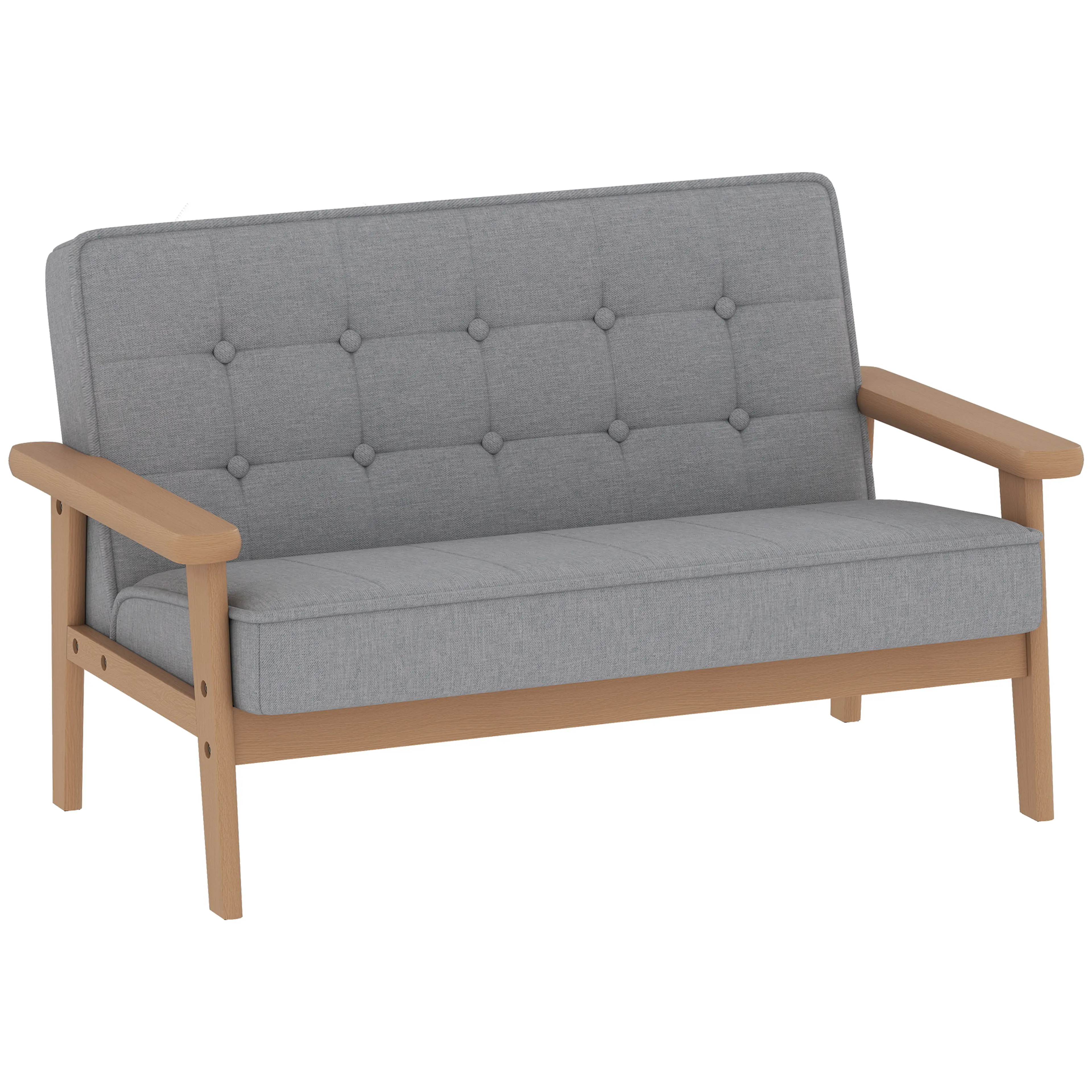 Grå barnsoffa 77 cm bred med plats för två barn