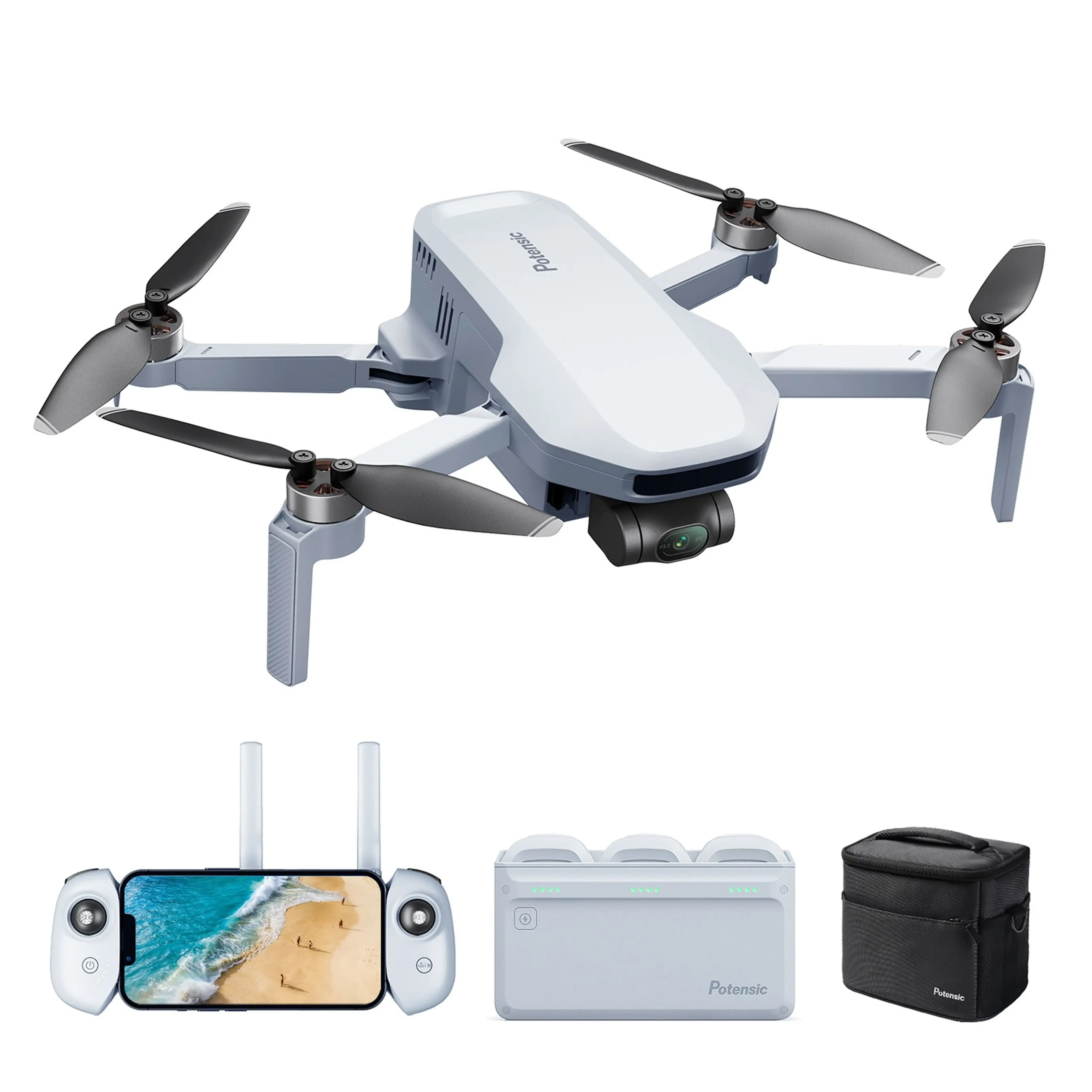 Drönare 4K med 3-axlig gimbal och GPS – under 249 g, 6 km, 29 min flygtid