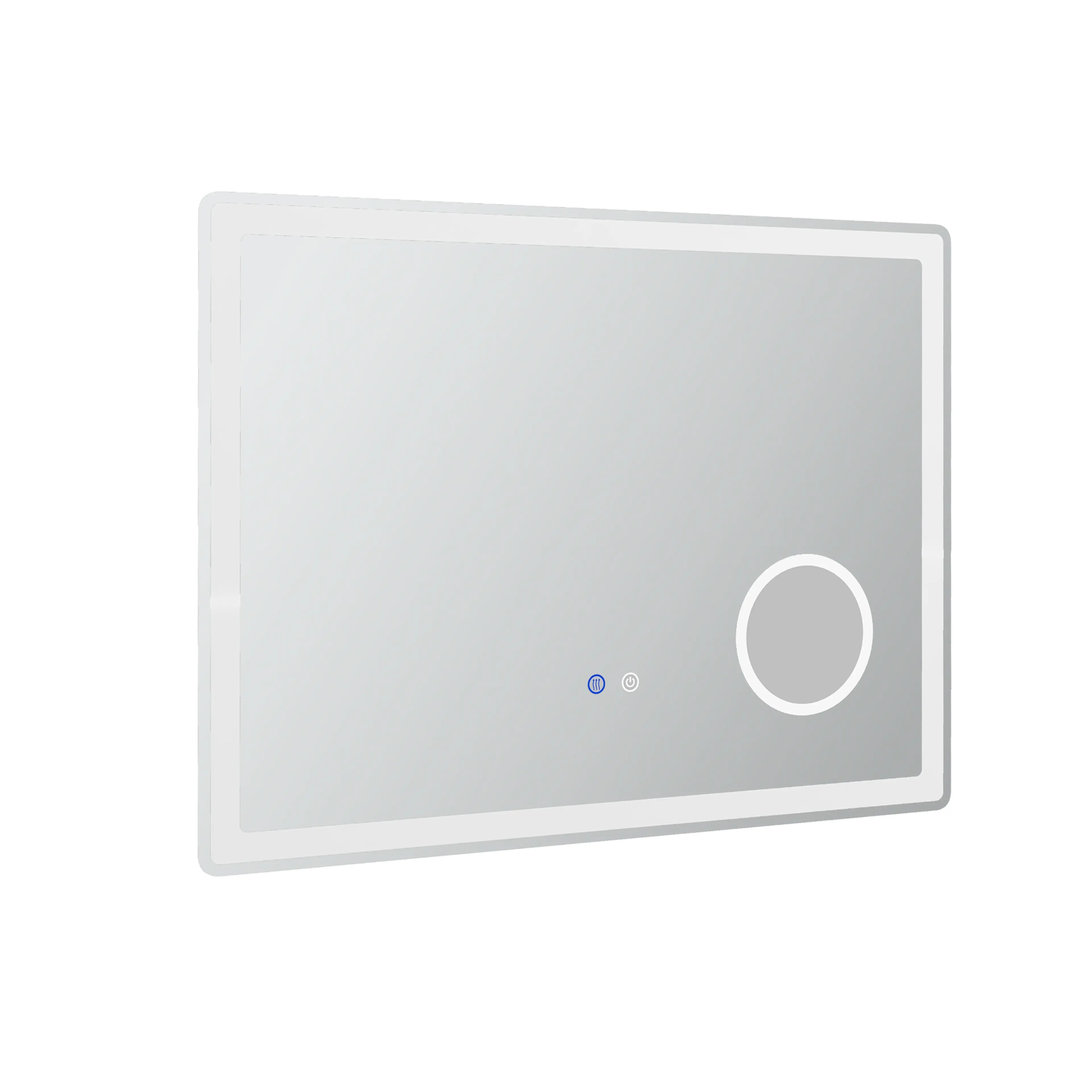 Badrumsspegel LED 80 × 60 cm med 3× förstoringsspegel