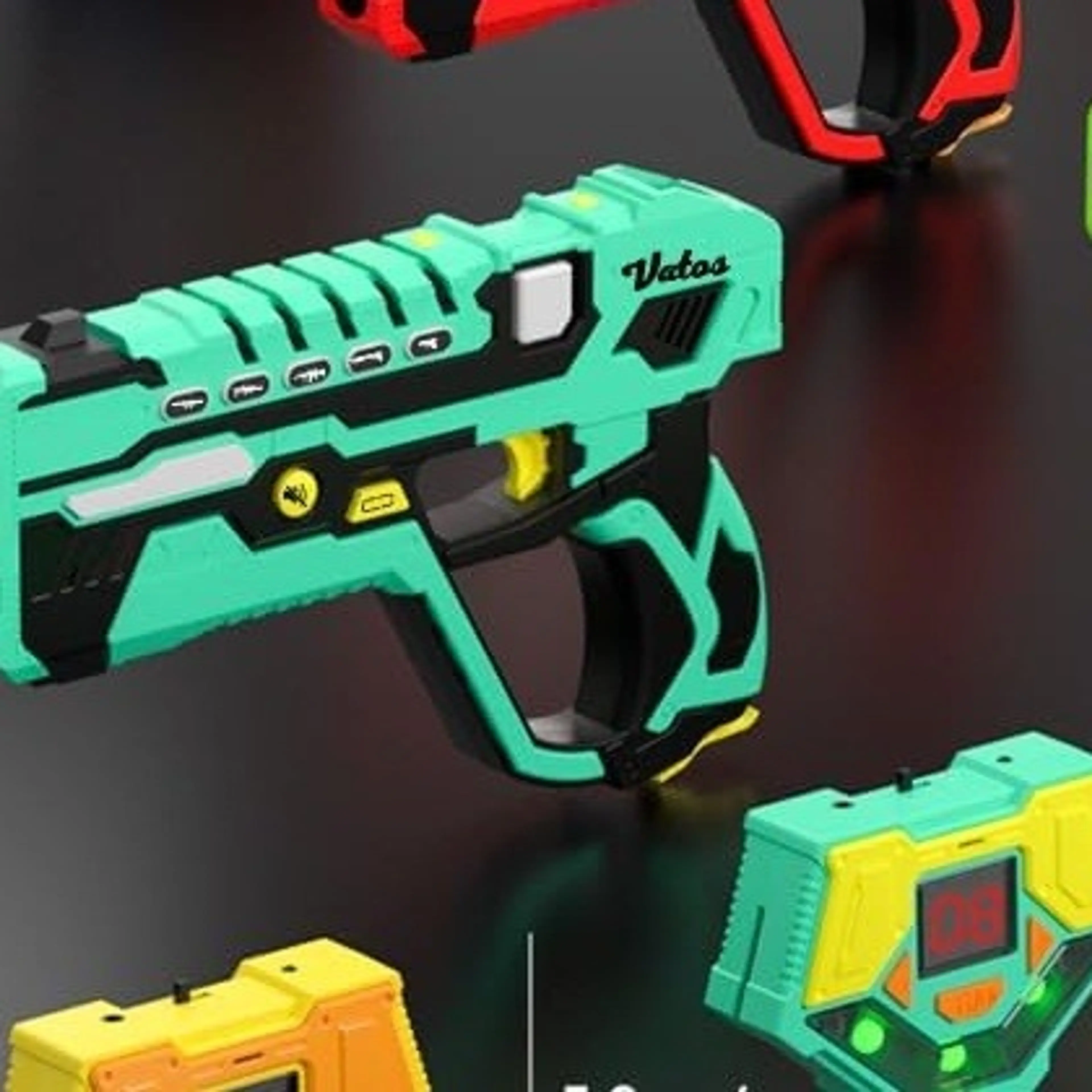 Lasertag med laddstation 4 spelare – 5 vapenlägen och 40 m