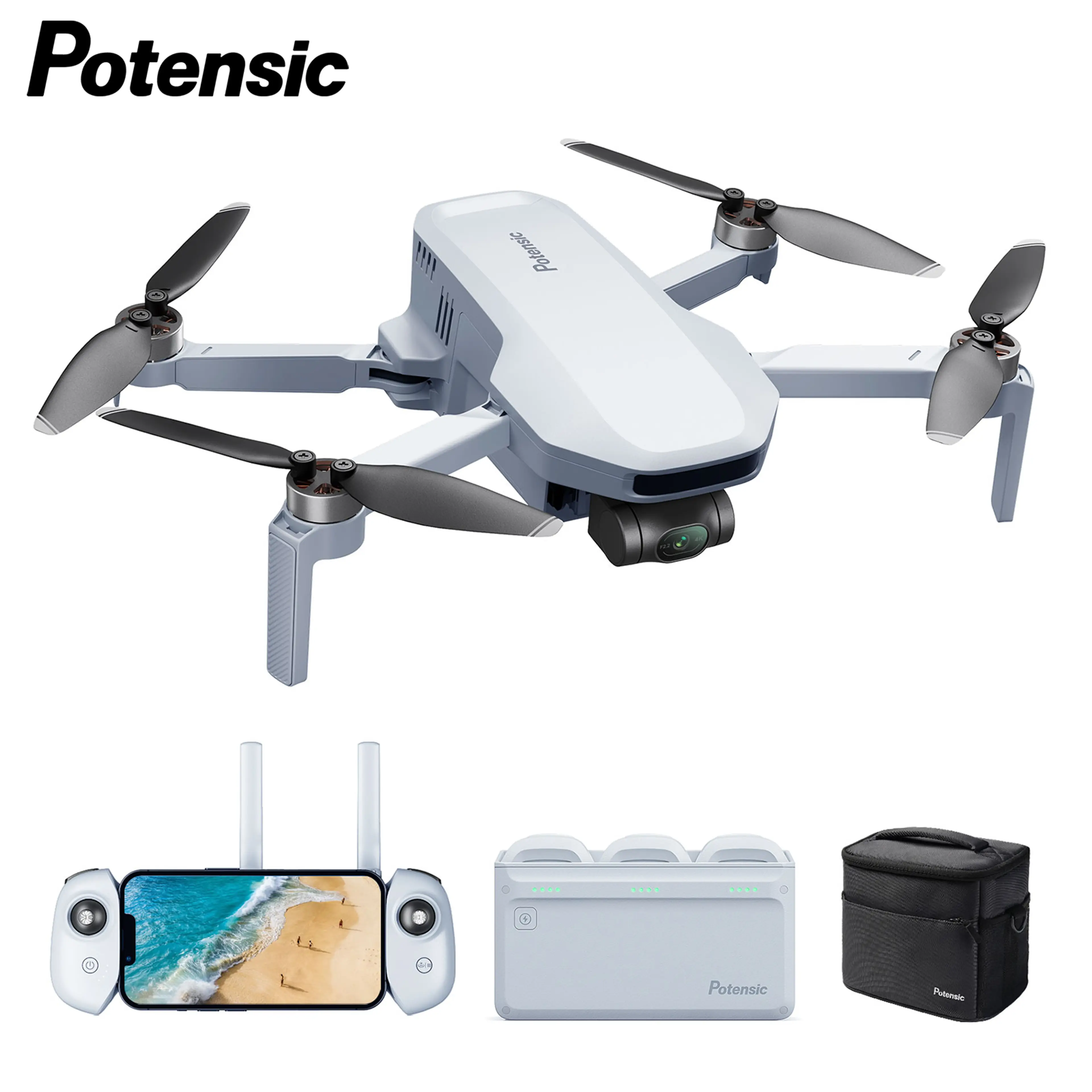 Drönare 4K med 3-axlig gimbal och GPS – under 249 g, 6 km, 29 min flygtid