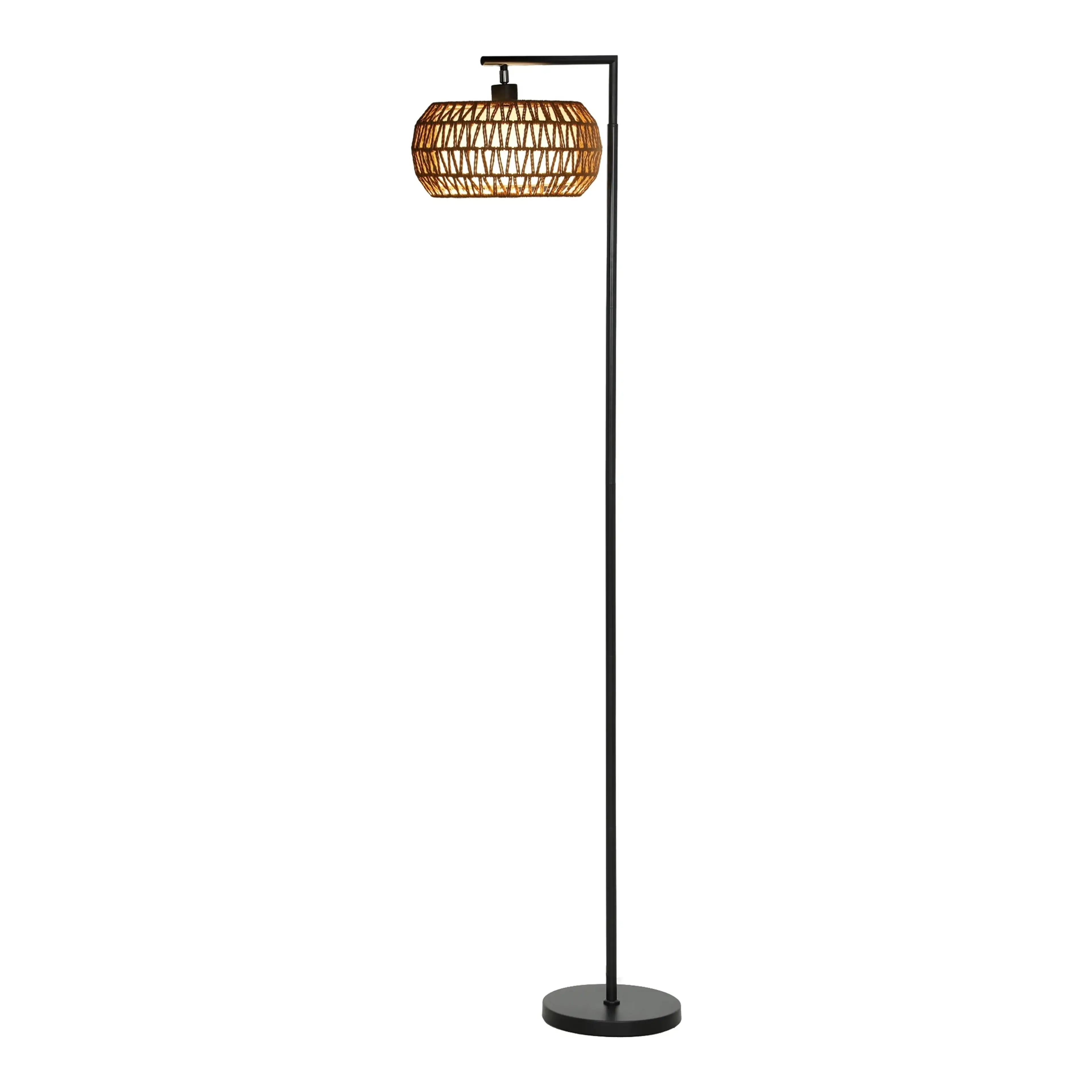 Golvlampa boho – dimbar med fjärrkontroll, 3000–6500K och dubbel skärm