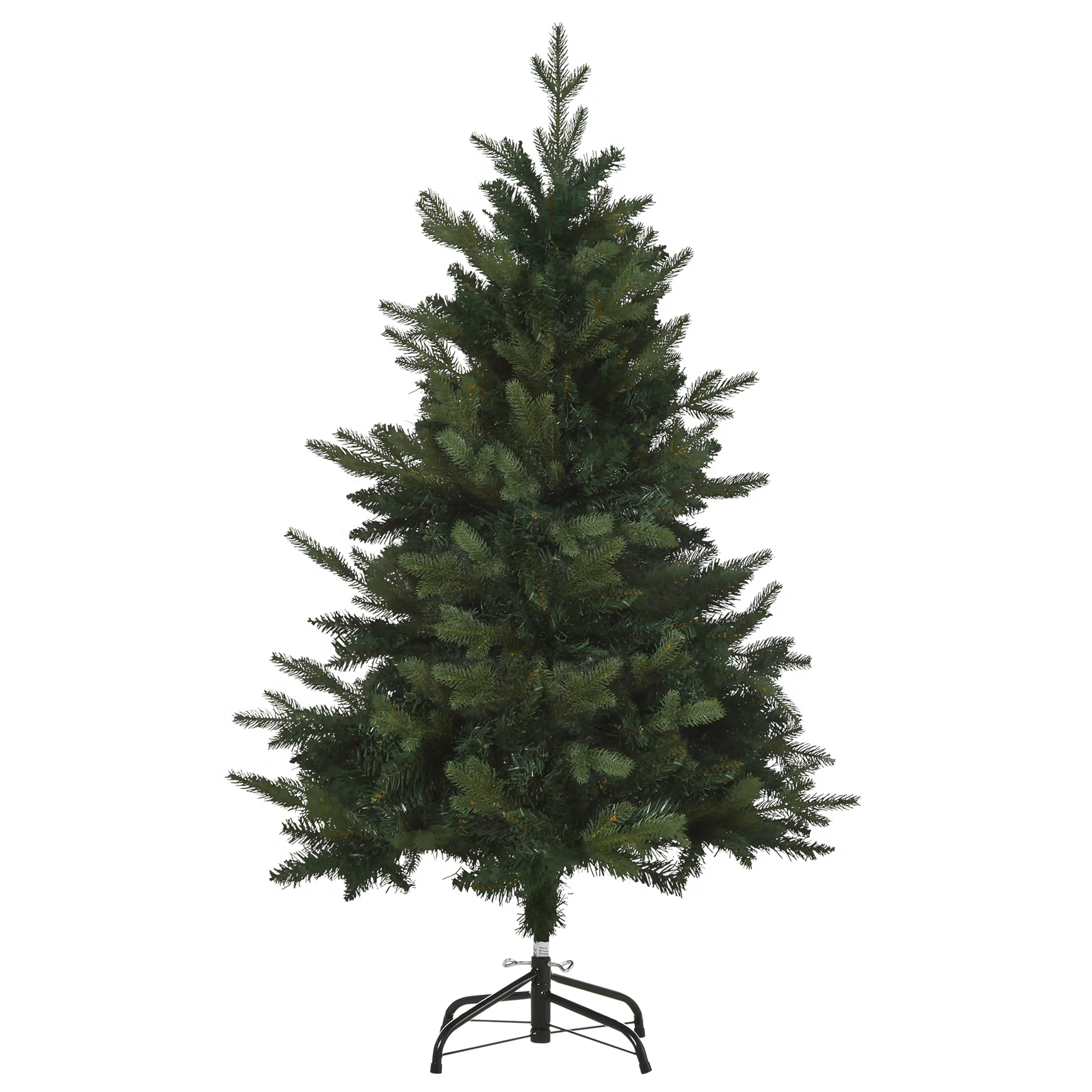 Julgran 120 cm med 657 grenspetsar – Ø85 cm och metallfot