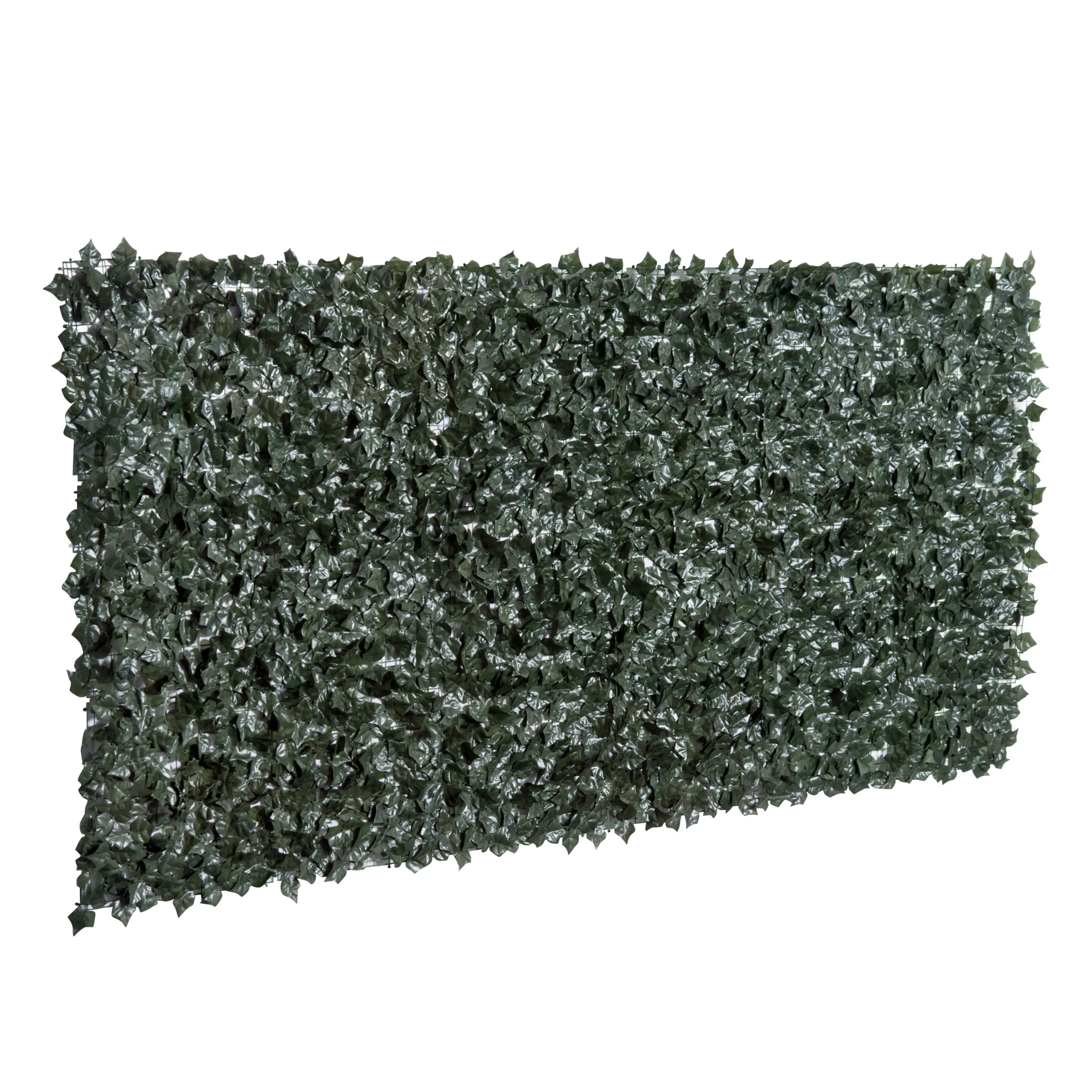 Konstgjord häck 300 × 150 cm – mörkgrönt insynsskydd med lappade blad