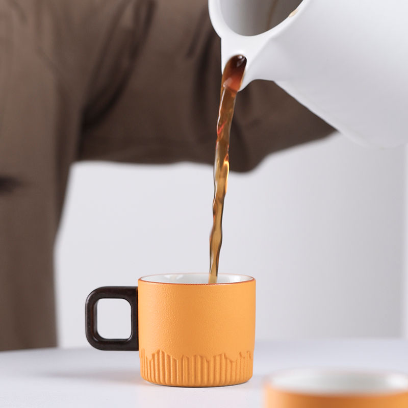 Miniatyrbild: Keramisk Kaffekopp – Stilren Handgjord Vintagekopp för Kaffe och Te