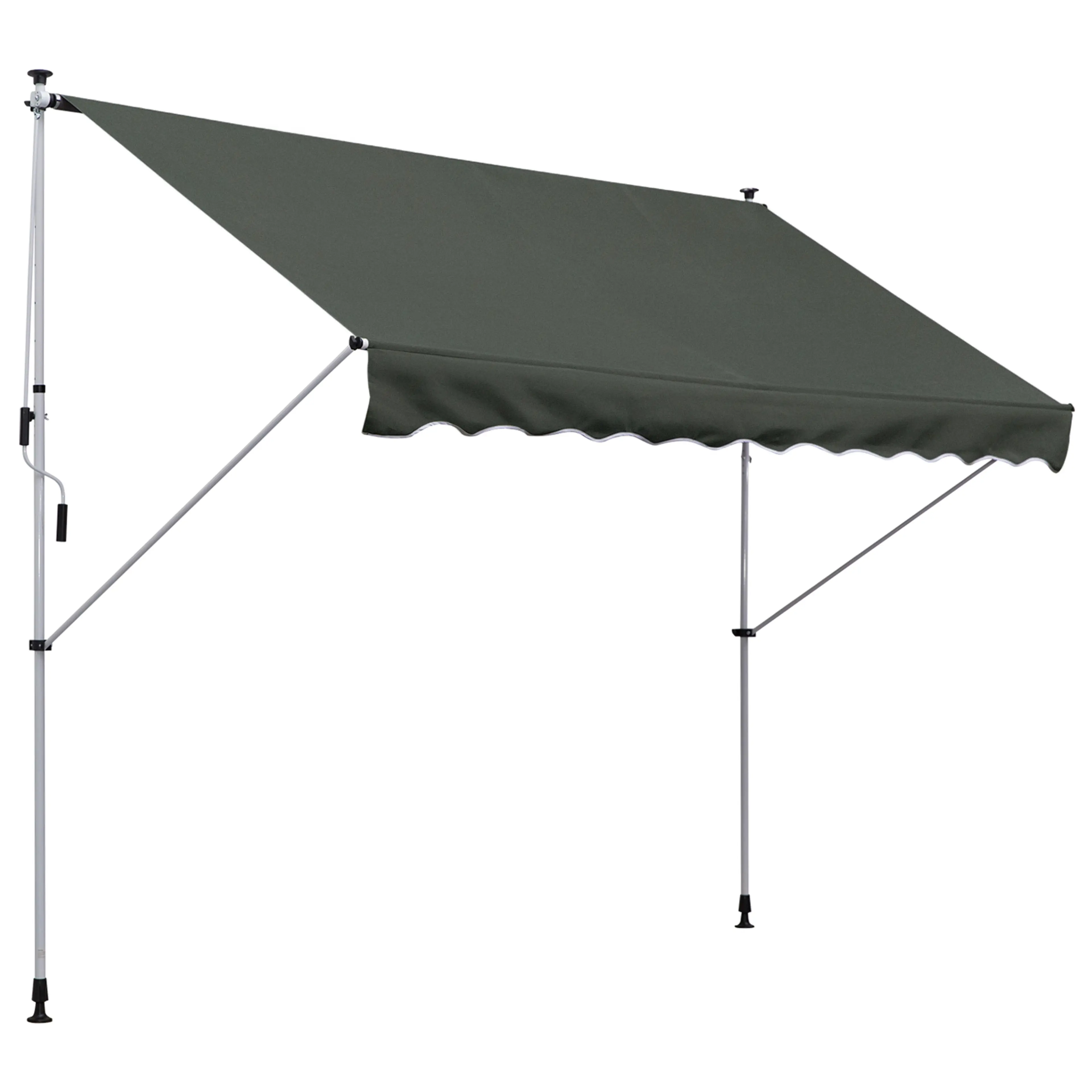 Fristående markis med teleskopstänger och handvev – 300 × 150 × 170–280 cm