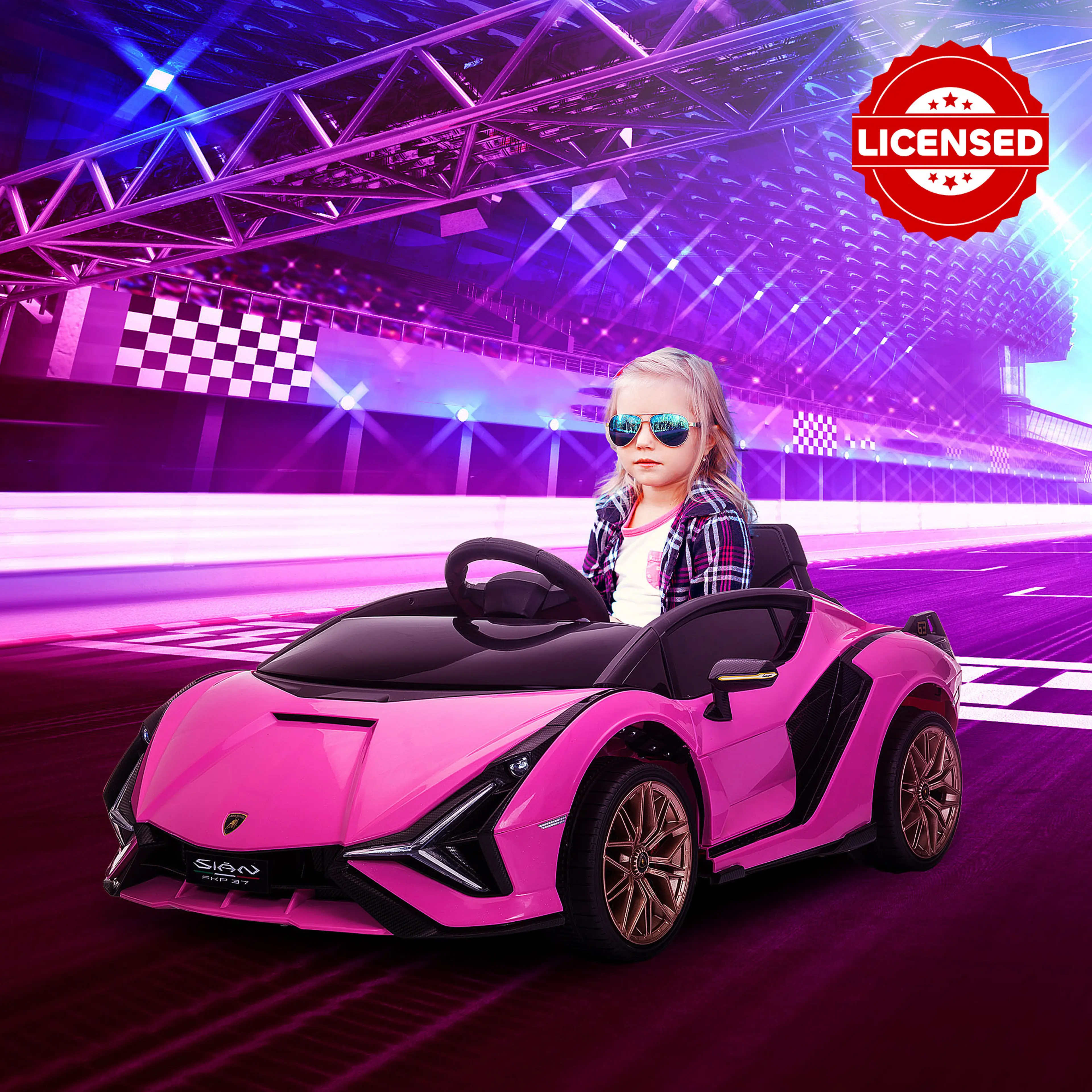 Lamborghini Sian elbil för barn 12V – licensierad med fjärrkontroll, 3+ år