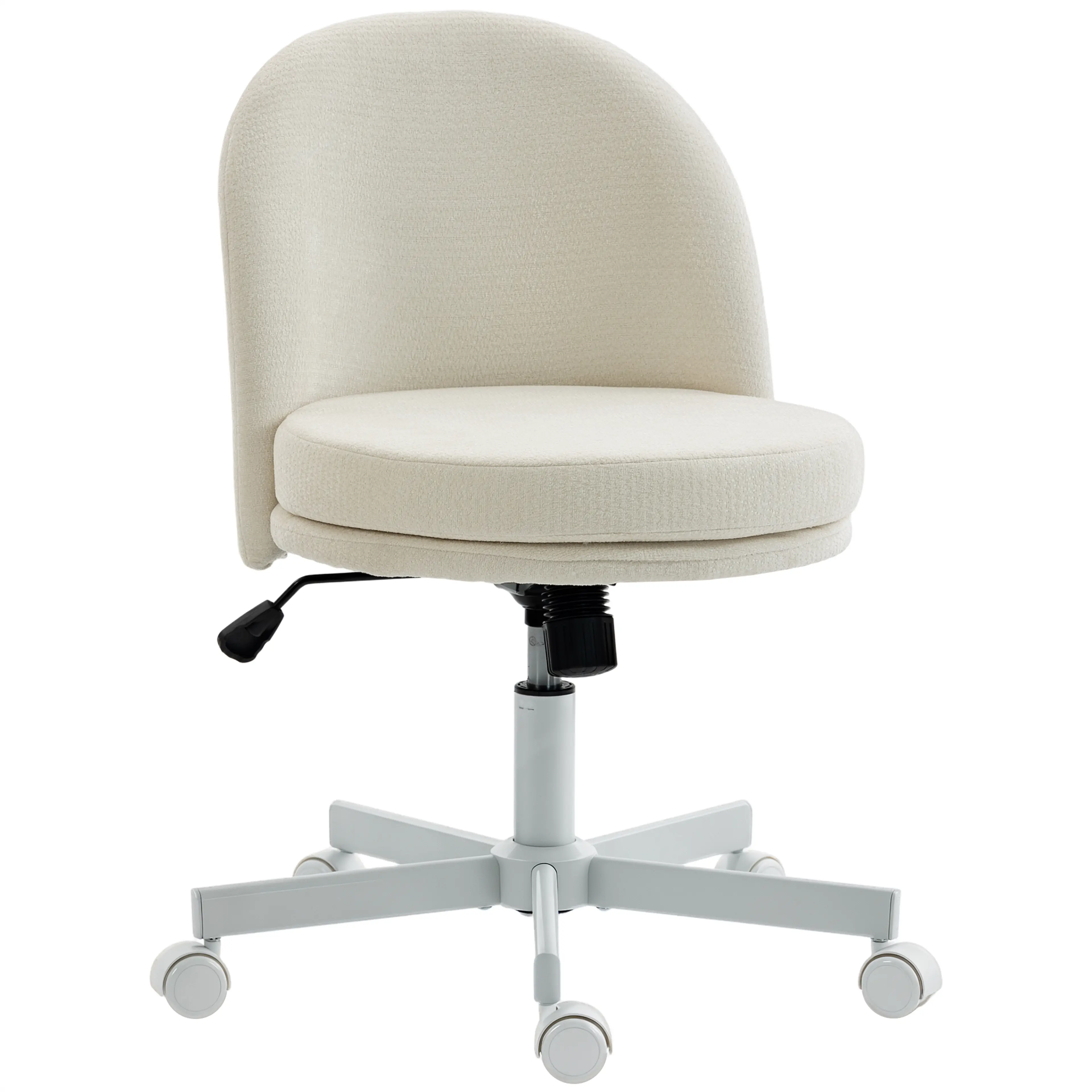 Kontorsstol i chenillelook – sitthöjd 44–54 cm