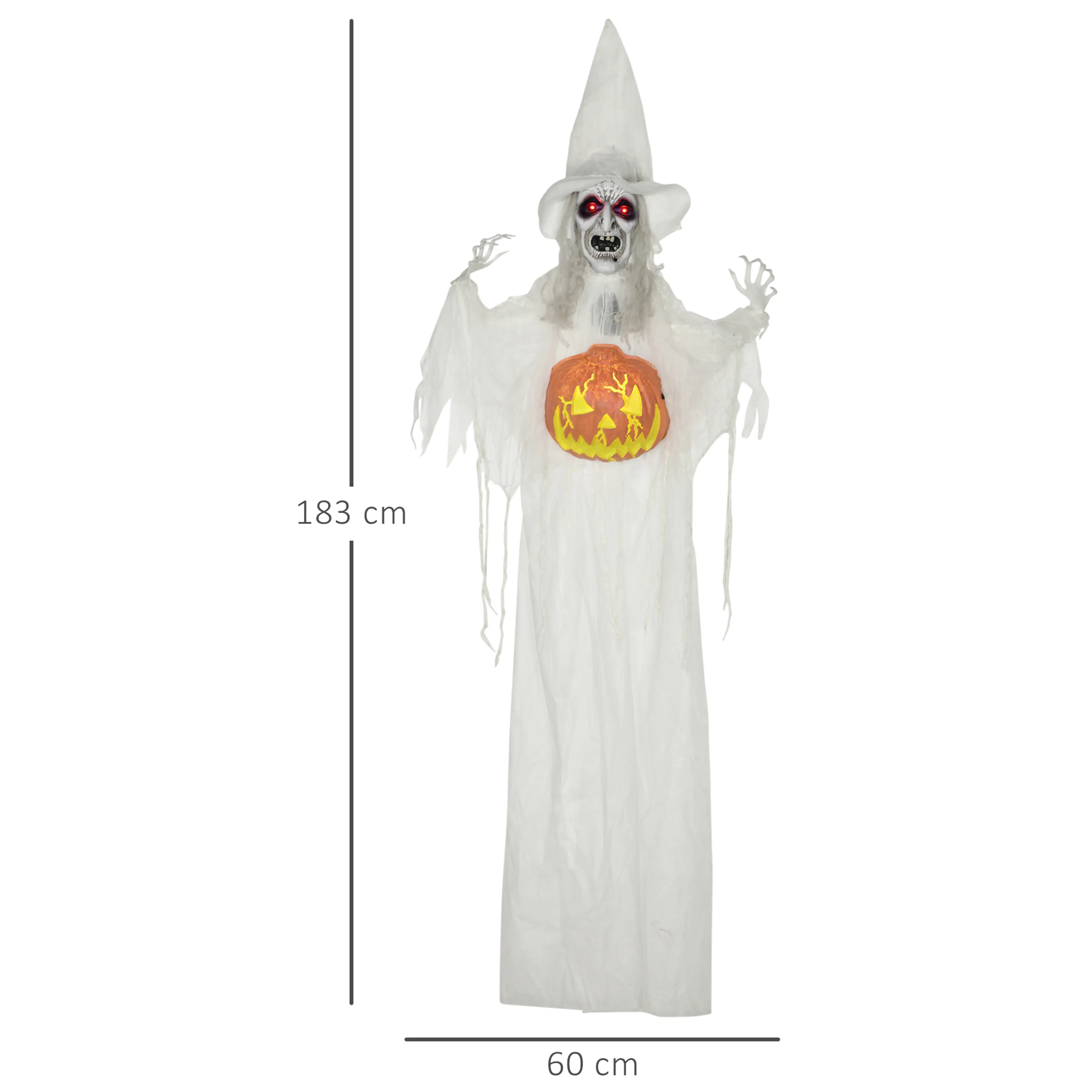 Måttskiss: 183 cm högt och 60 cm brett