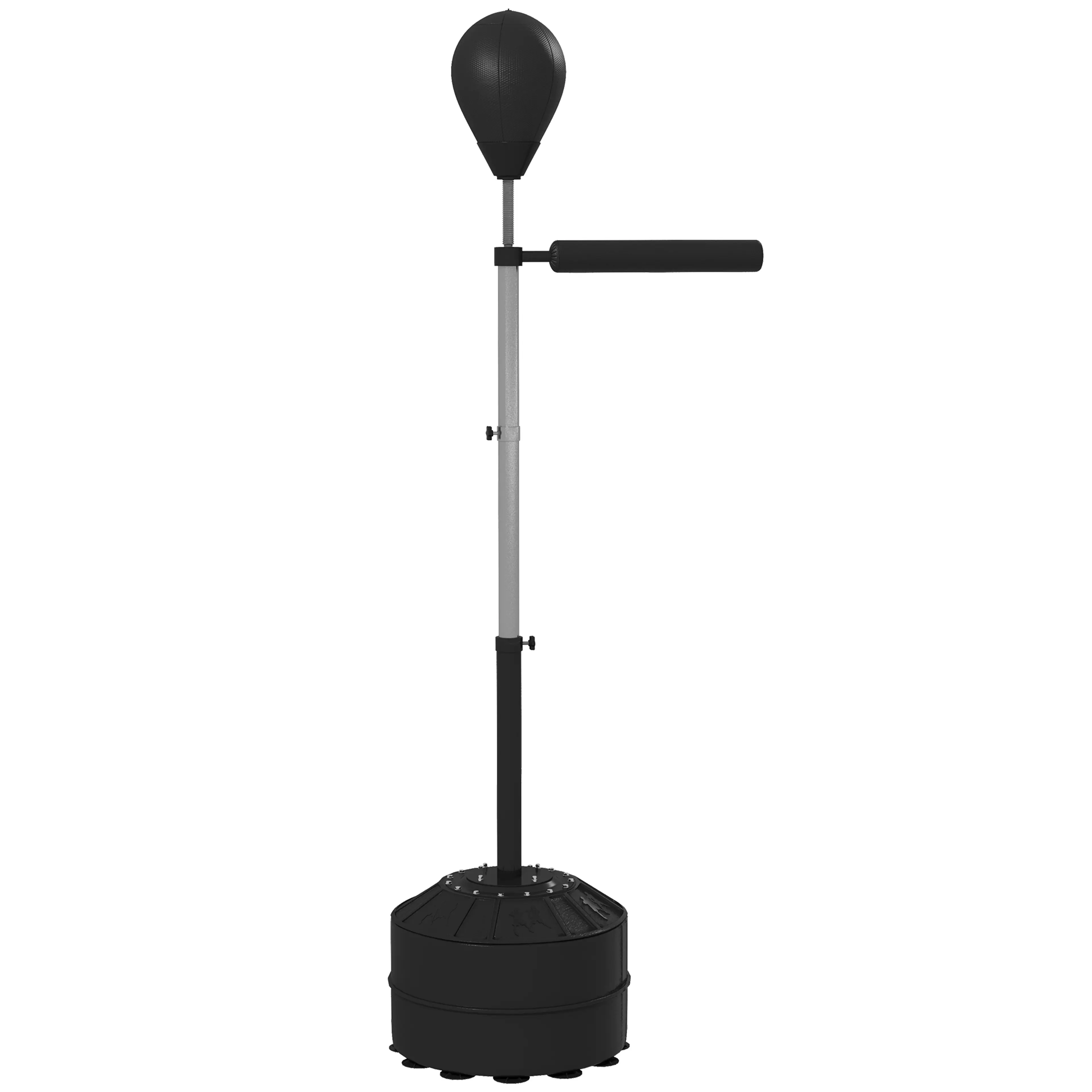 Punchingboll med reflexstång 160–205 cm och 12 sugproppar