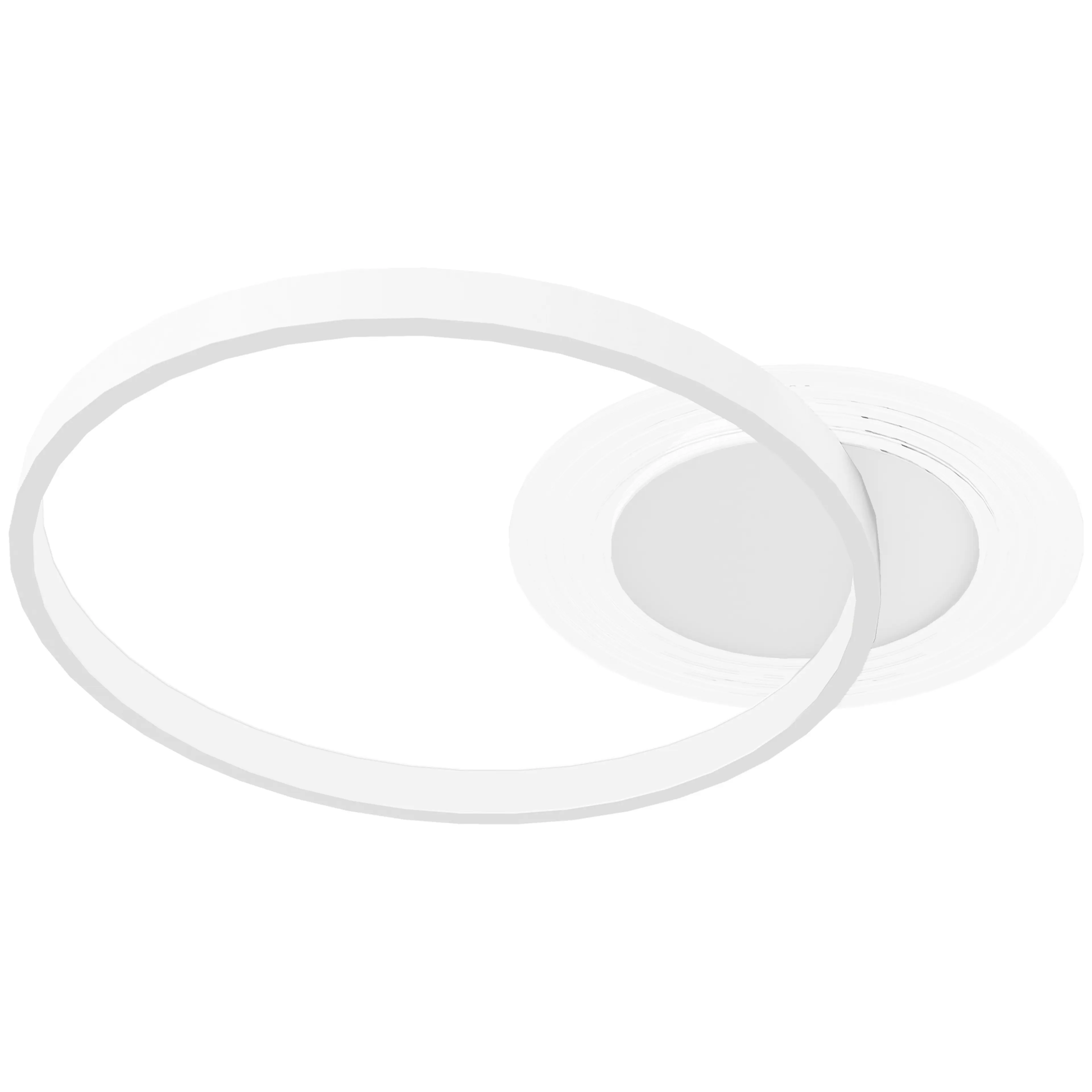 Taklampa vit med två ringar 50 cm – tre färgtemperaturer, 30 W