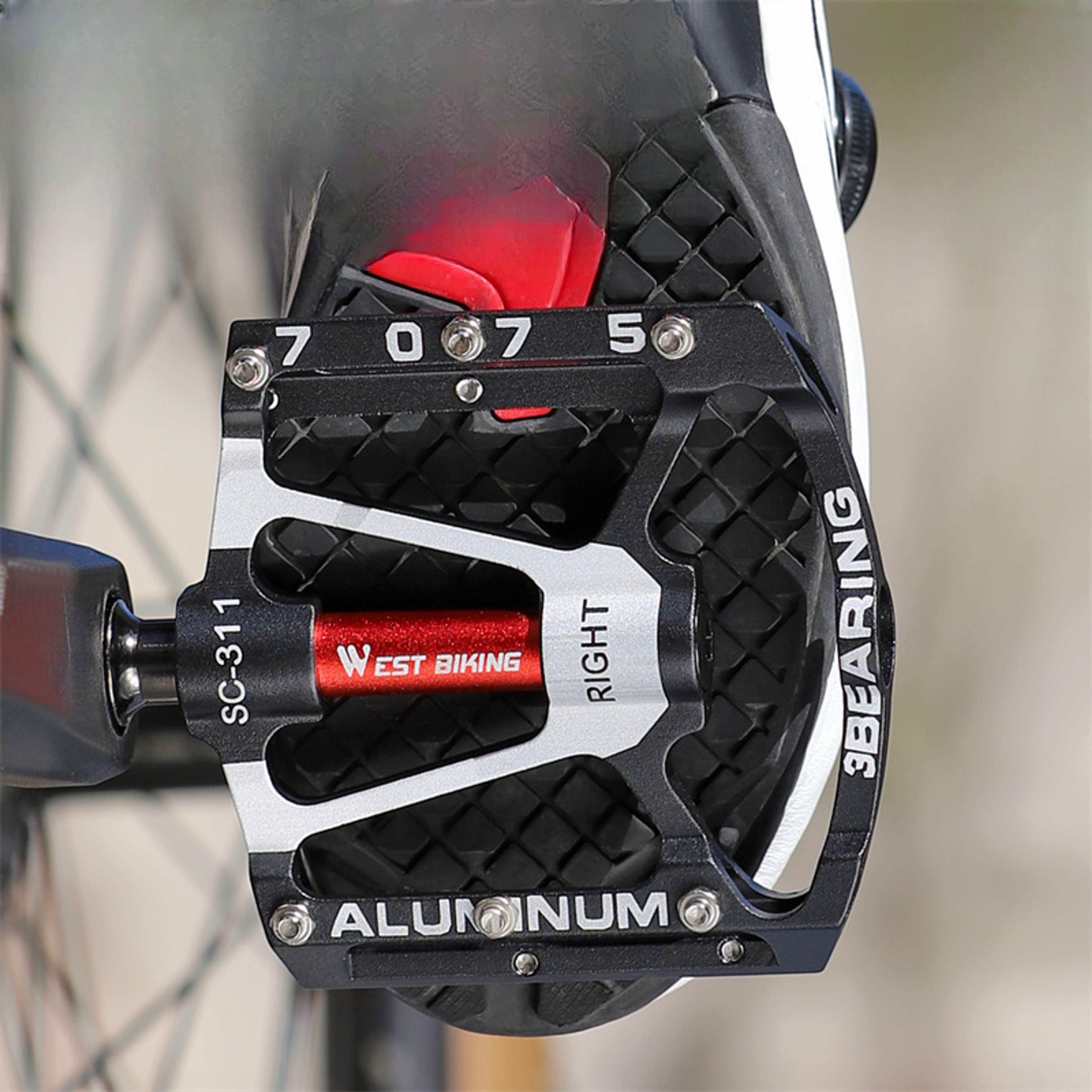 Lättviktspedaler i 7075-aluminium med 3 lager för MTB & racer – WEST BIKING