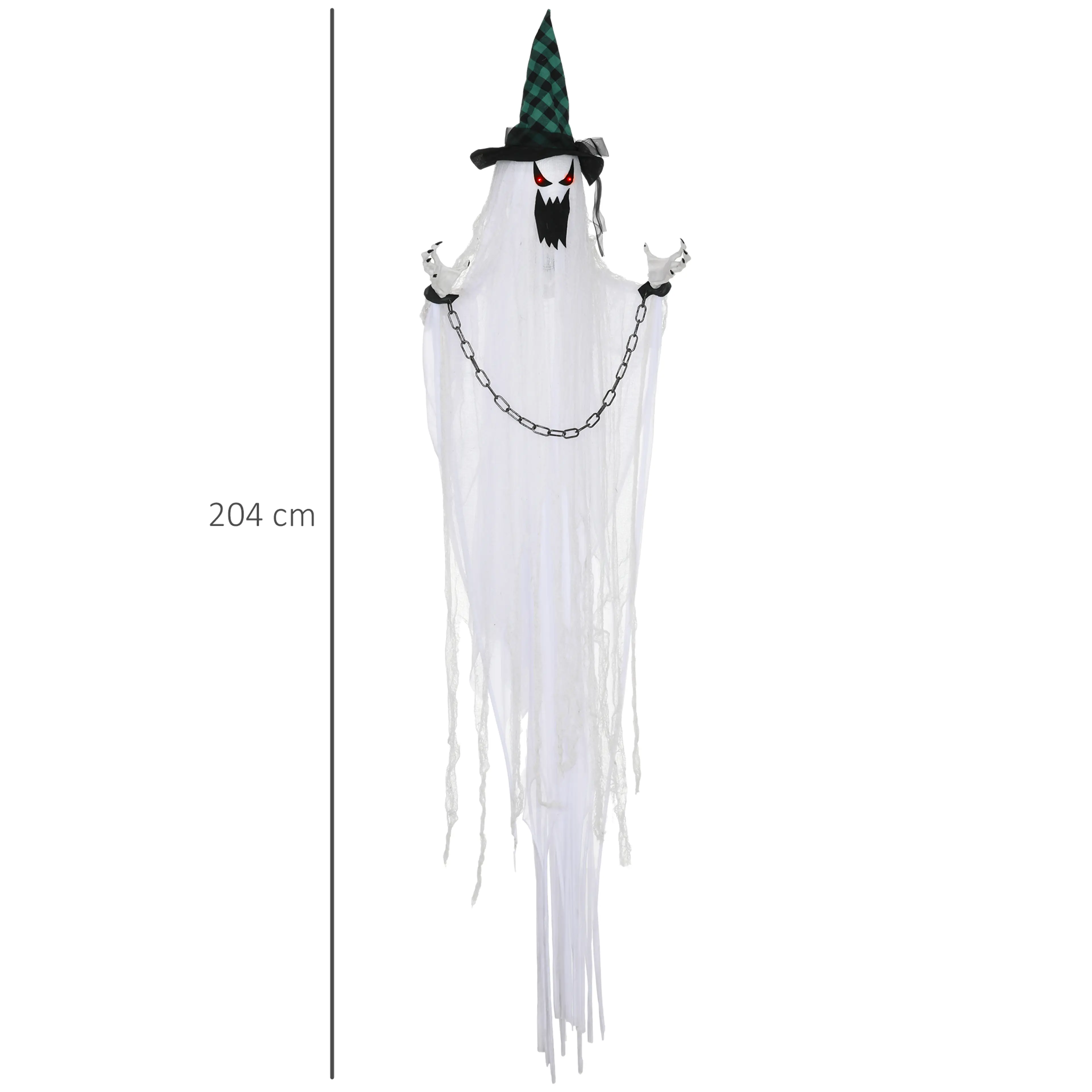 Måttskiss: 204 cm högt