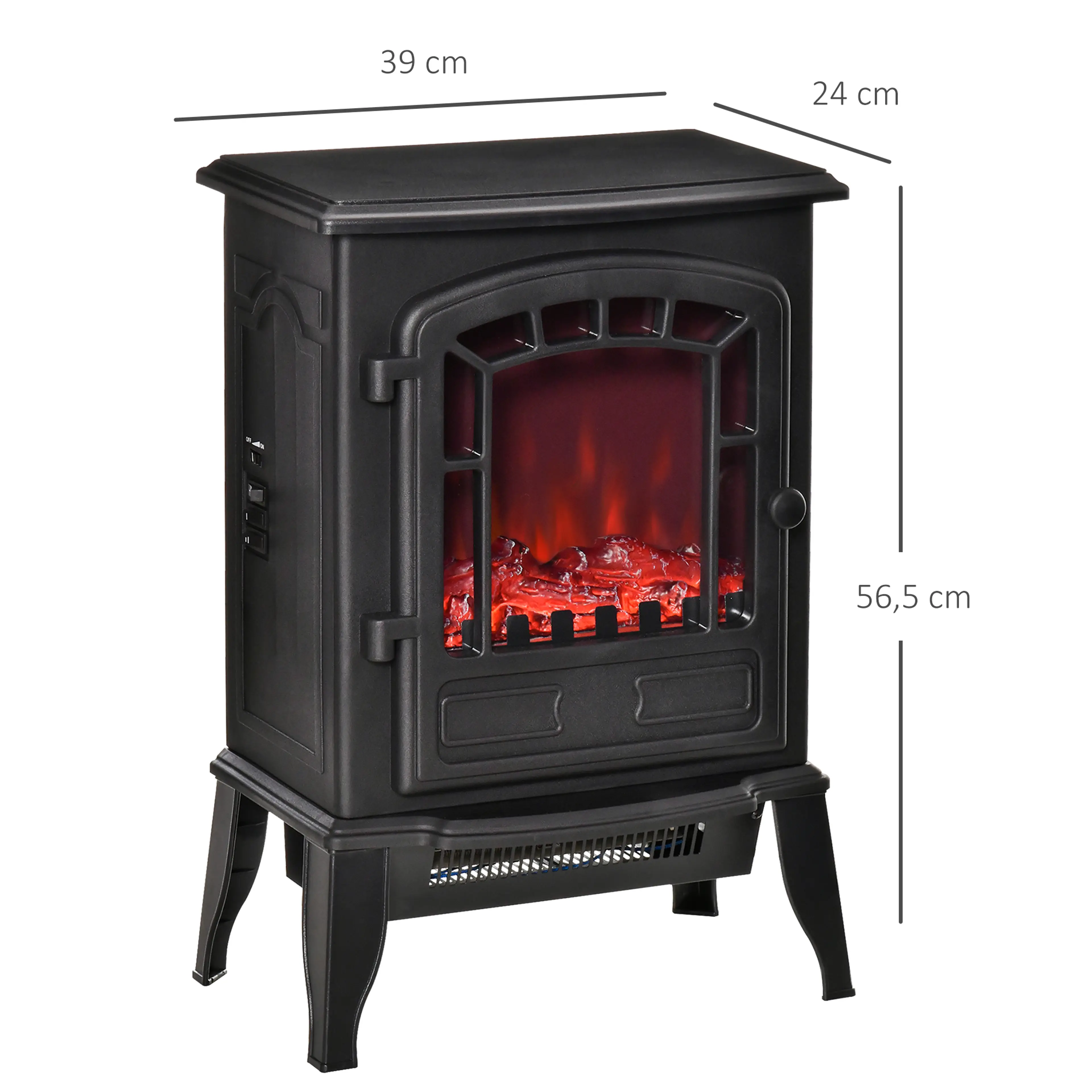 Måttritning: 39 cm bred och 56,5 cm hög