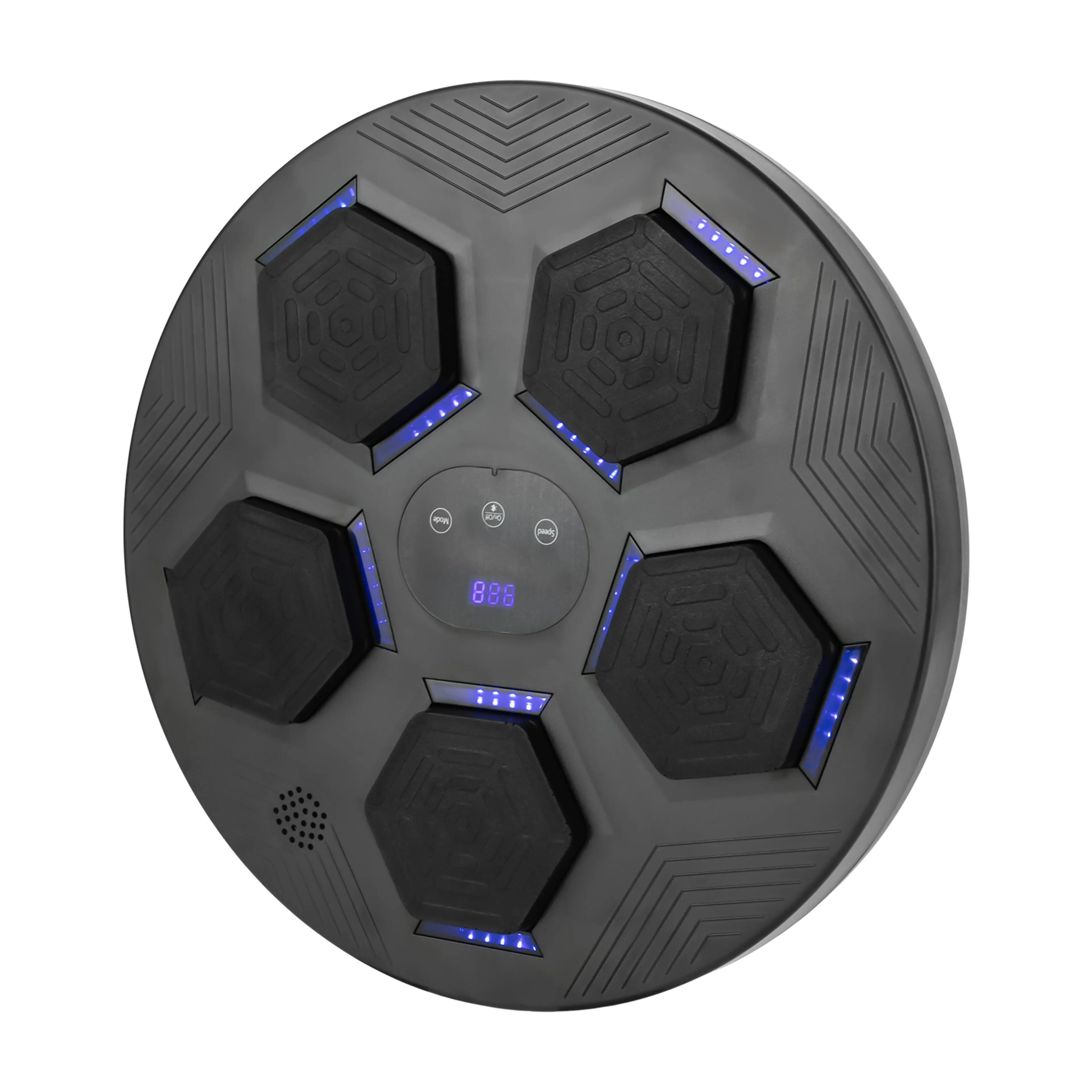 Smart boxningsdyna väggmonterad med LED, Bluetooth och musik – handskar ingår