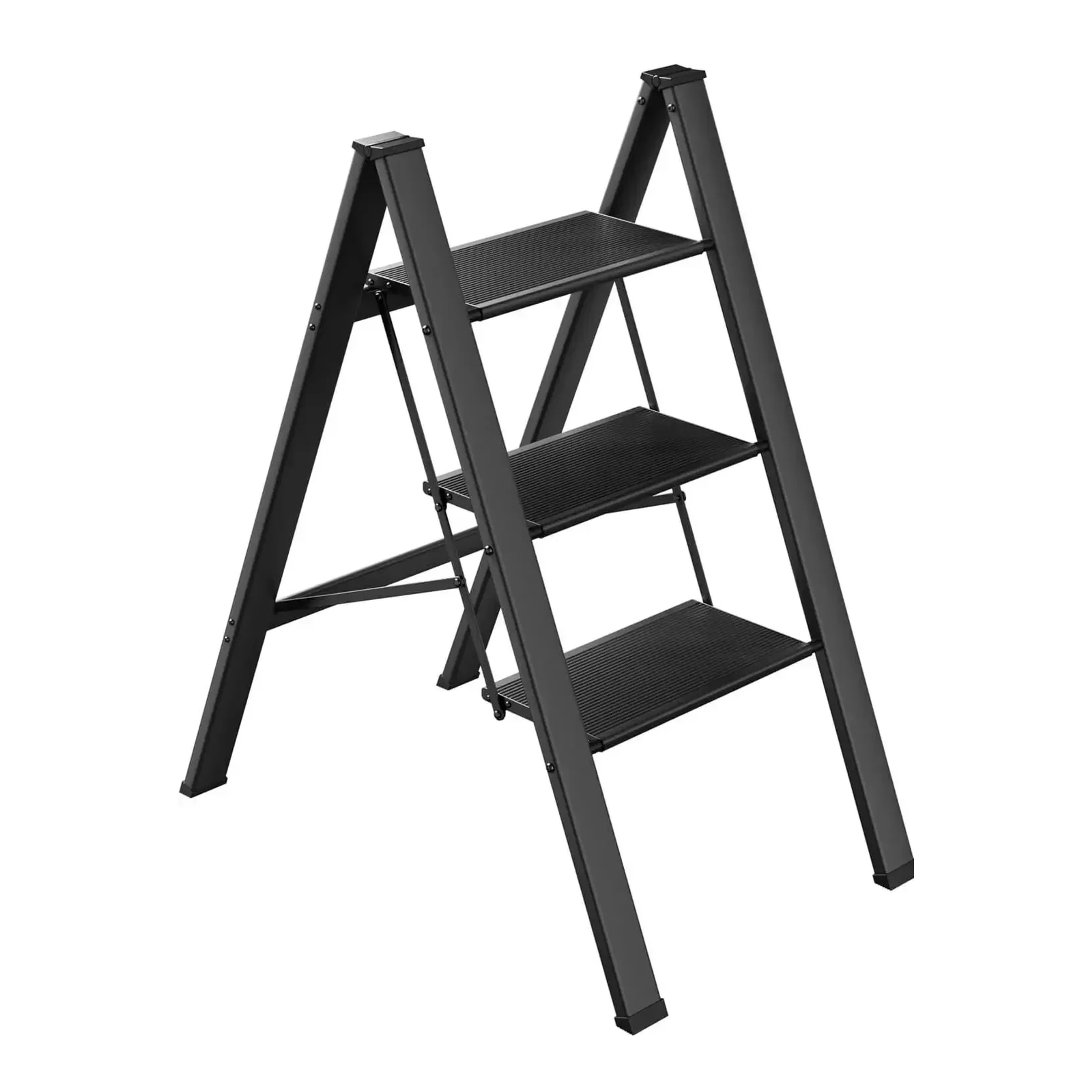 Trappstege i aluminium – hopfällbar hushållsstege 2/3/4 steg, 150 kg