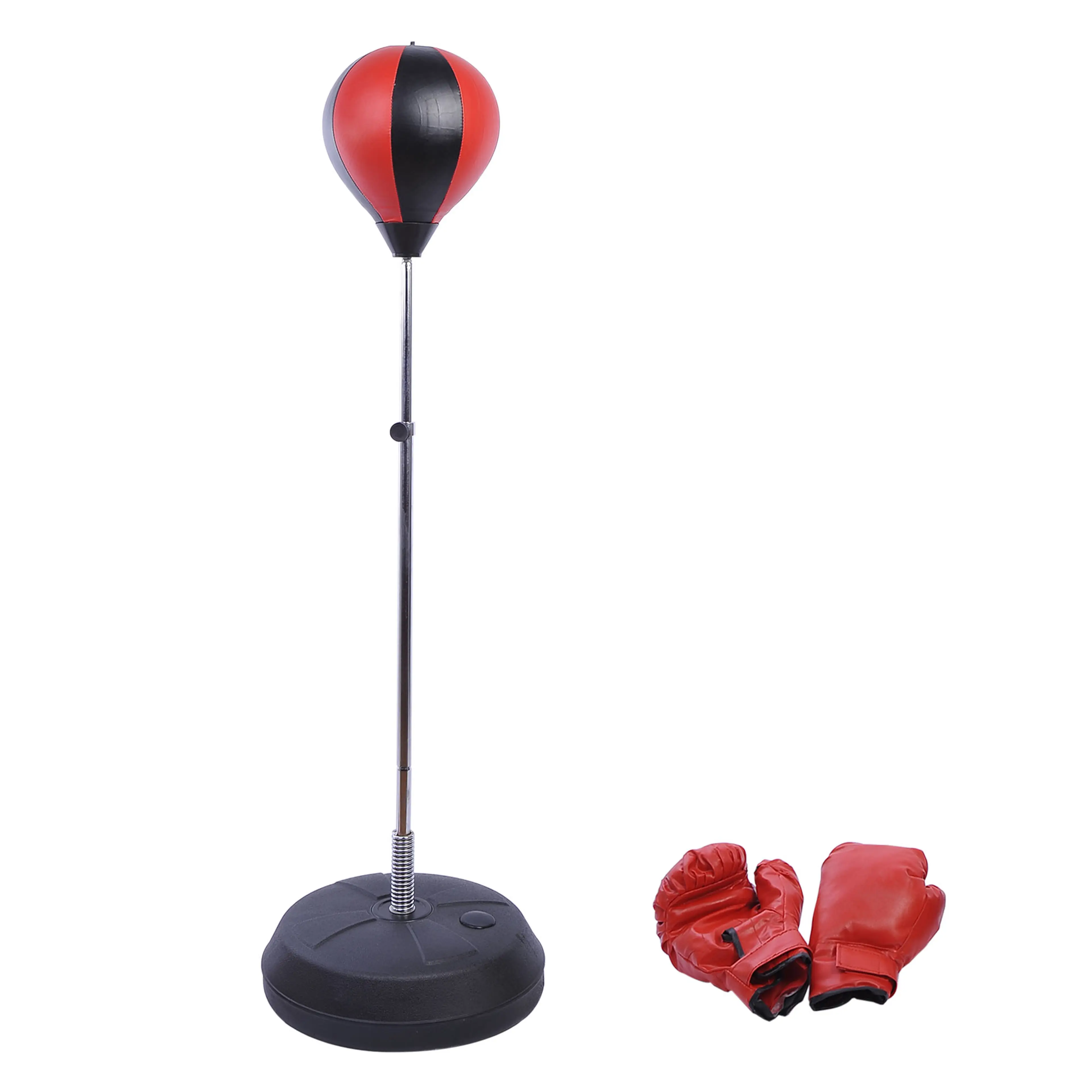 Punchingboll 125–145 cm med boxhandskar och pump, fyra höjder