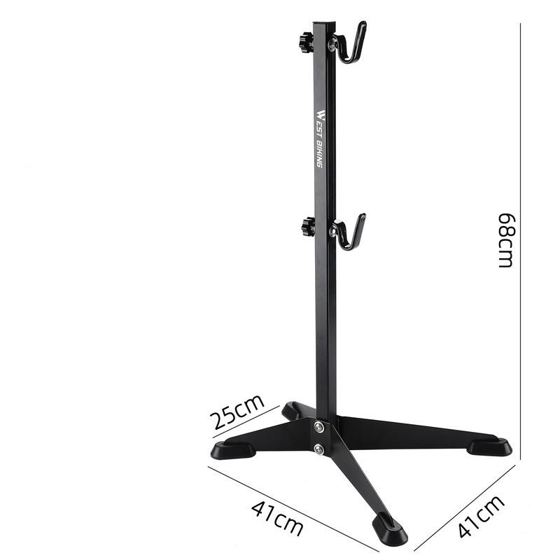 Svart cykelställ i järn – 68 cm högt, vikt cirka 1,85 kg