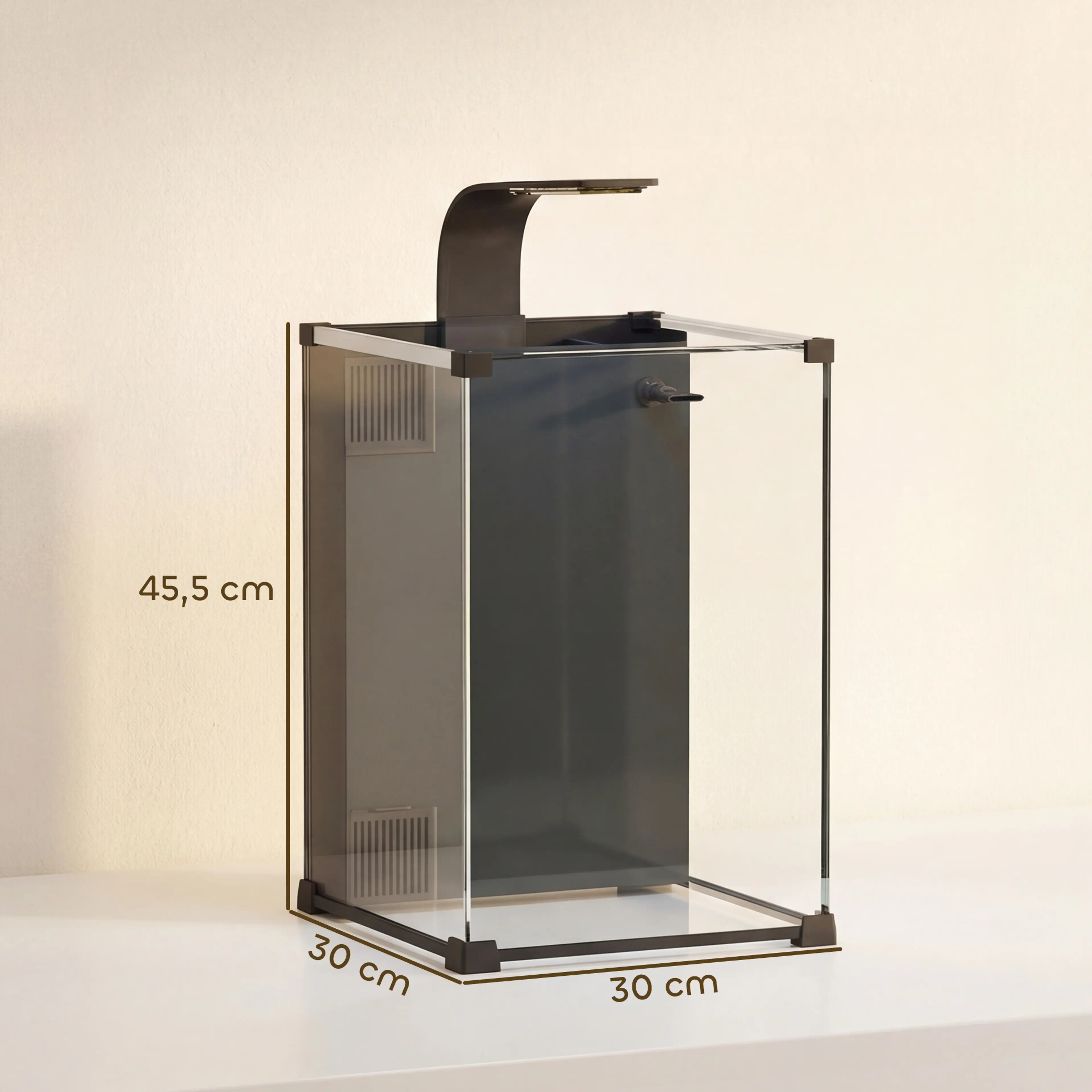 Nanoakvarium 36 liter med LED, inbyggt filter och pump – bild 4