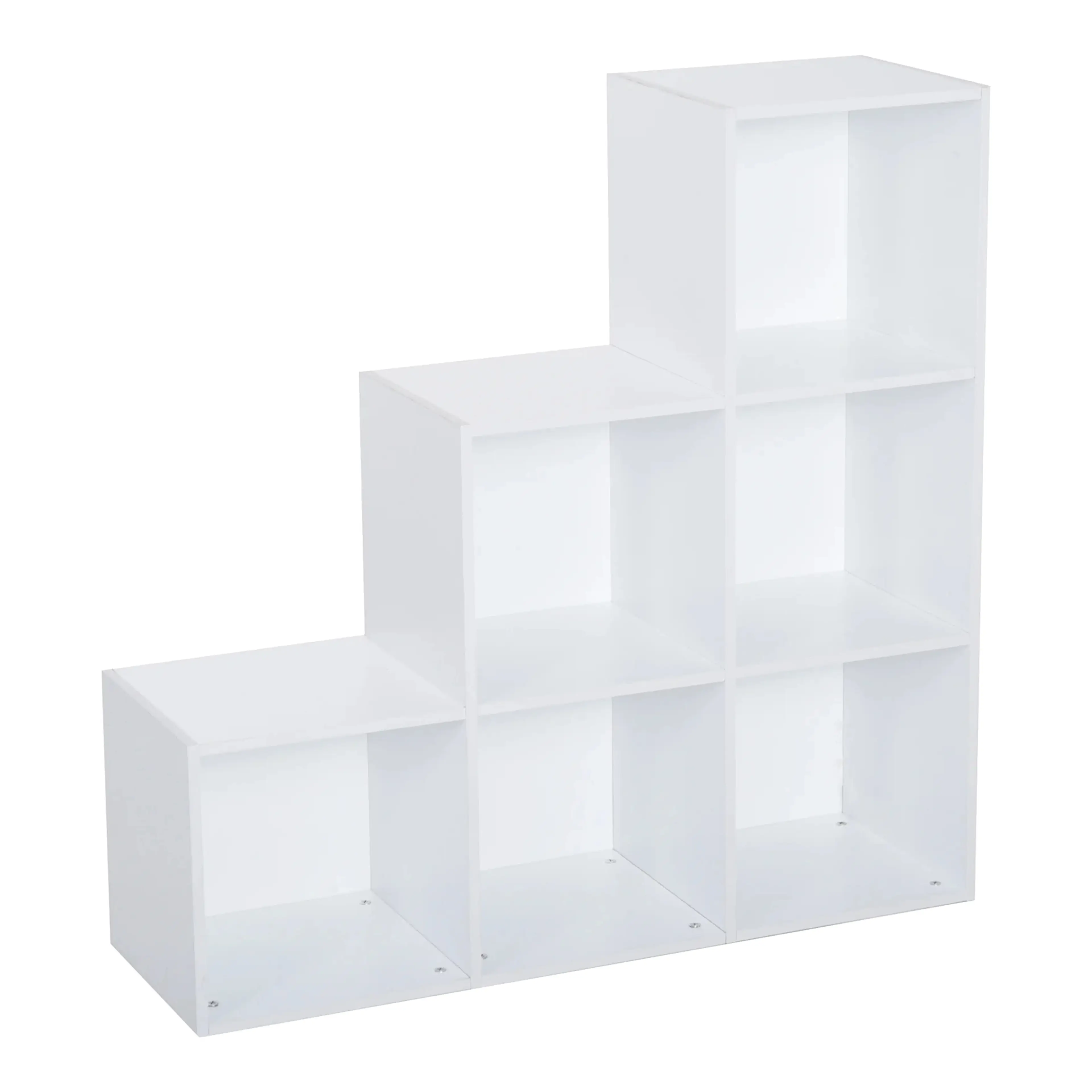 Hyllstege med 6 kuber – vit trappform 91,5 cm