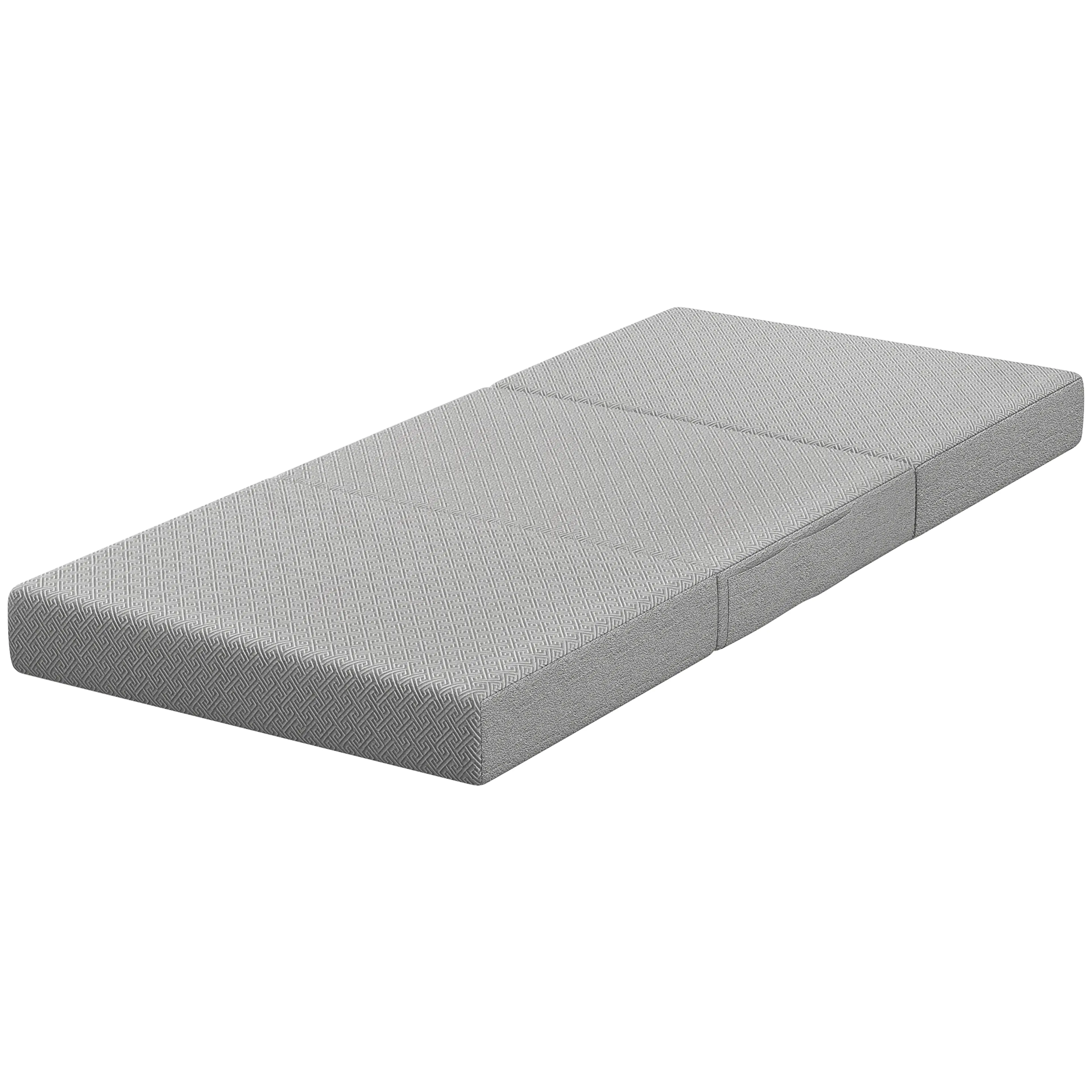 Hopfällbar madrass 90 × 200 cm, 15 cm tjock – gelmemoryskum och sidficka