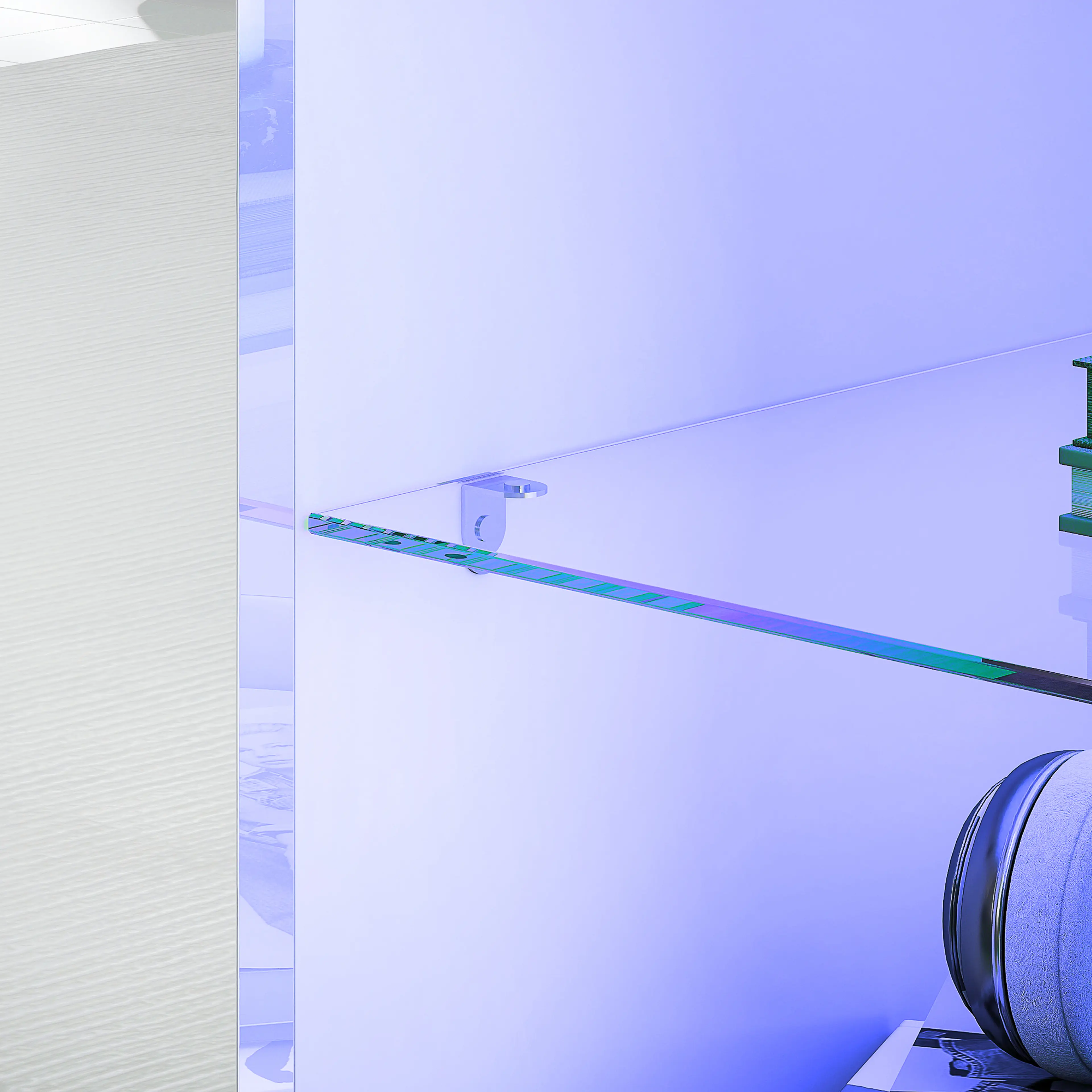 TV-bänk 120 cm med LED och två luckor – bild 6