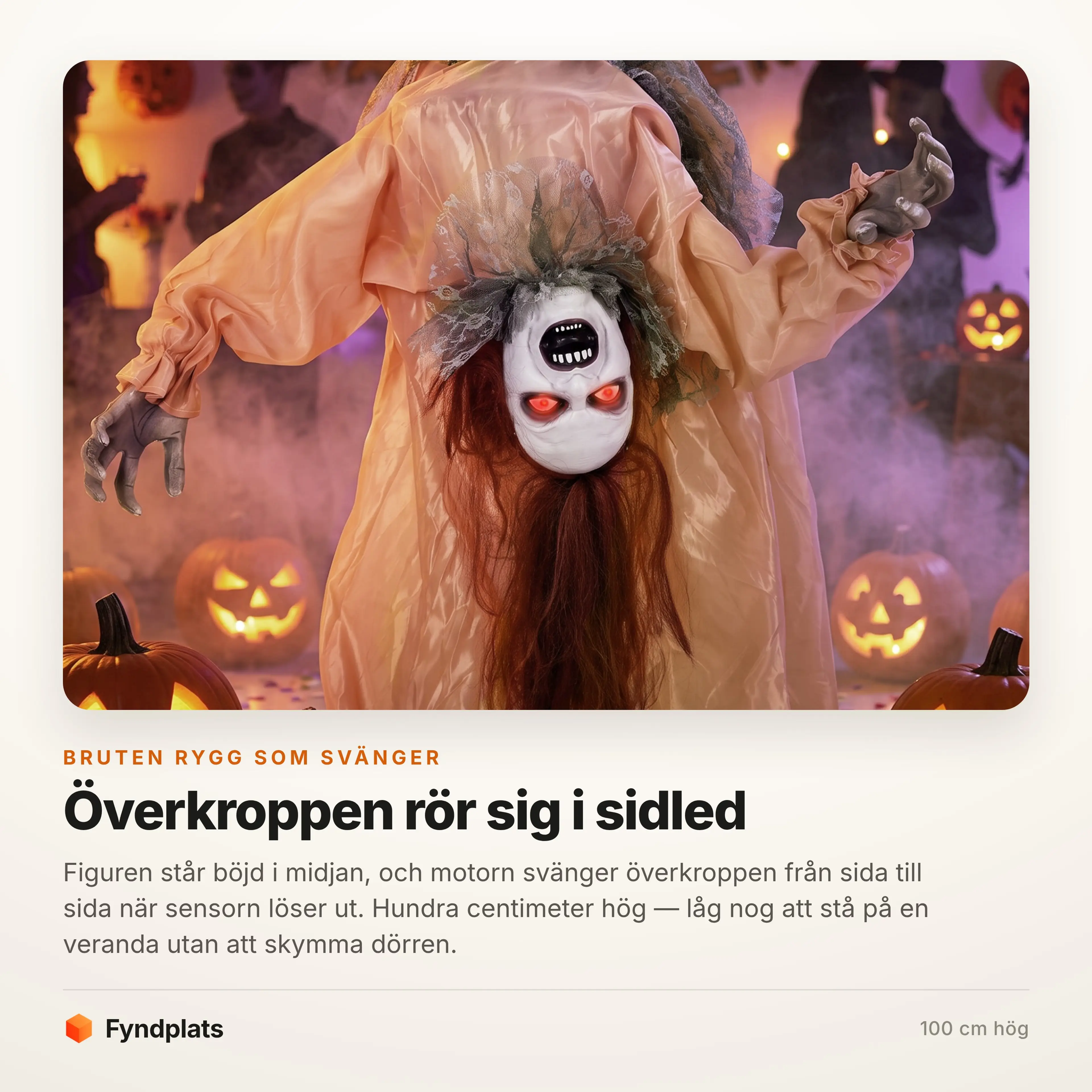 Spöket omgivet av tända pumpor