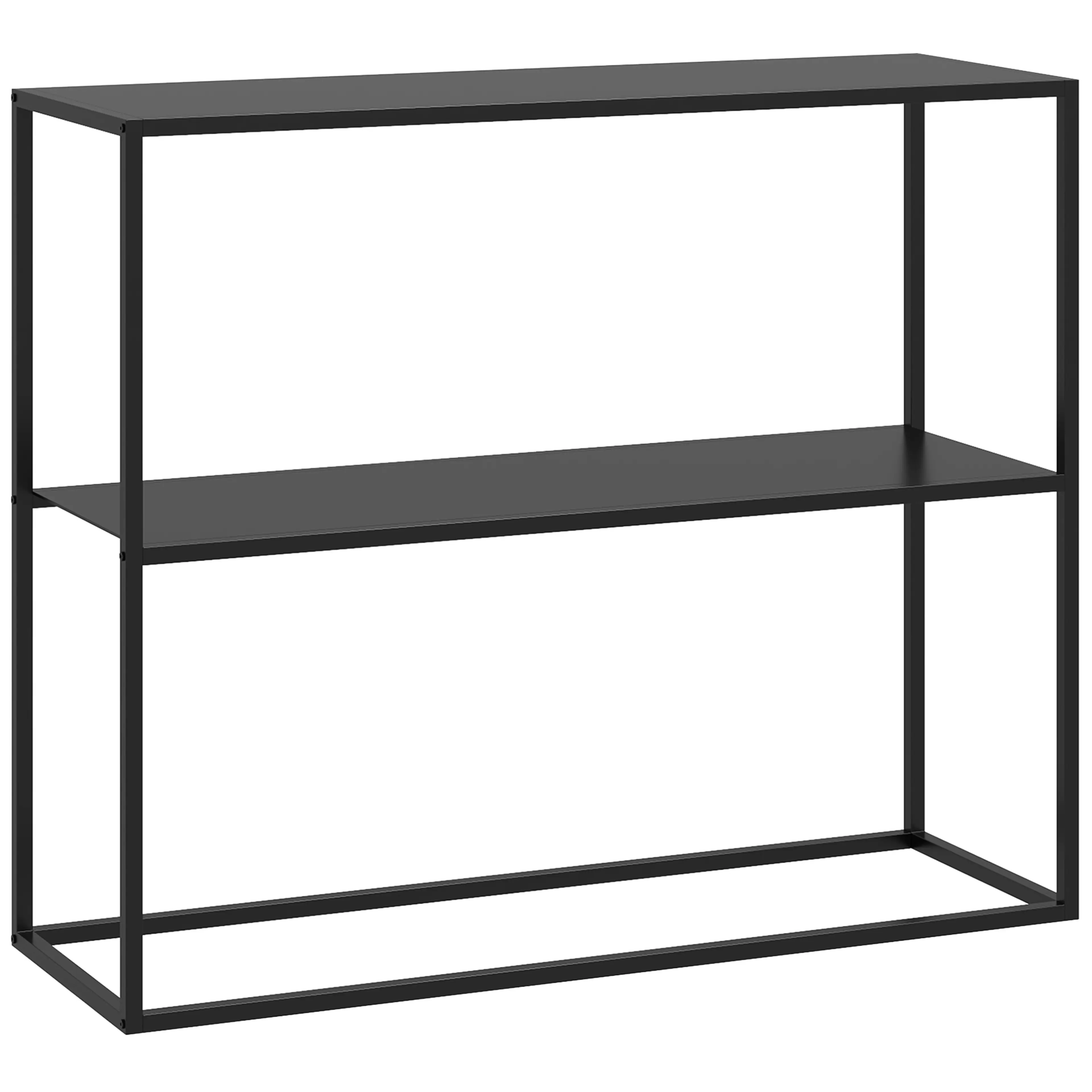 Konsolbord i stål 90 cm, två plan