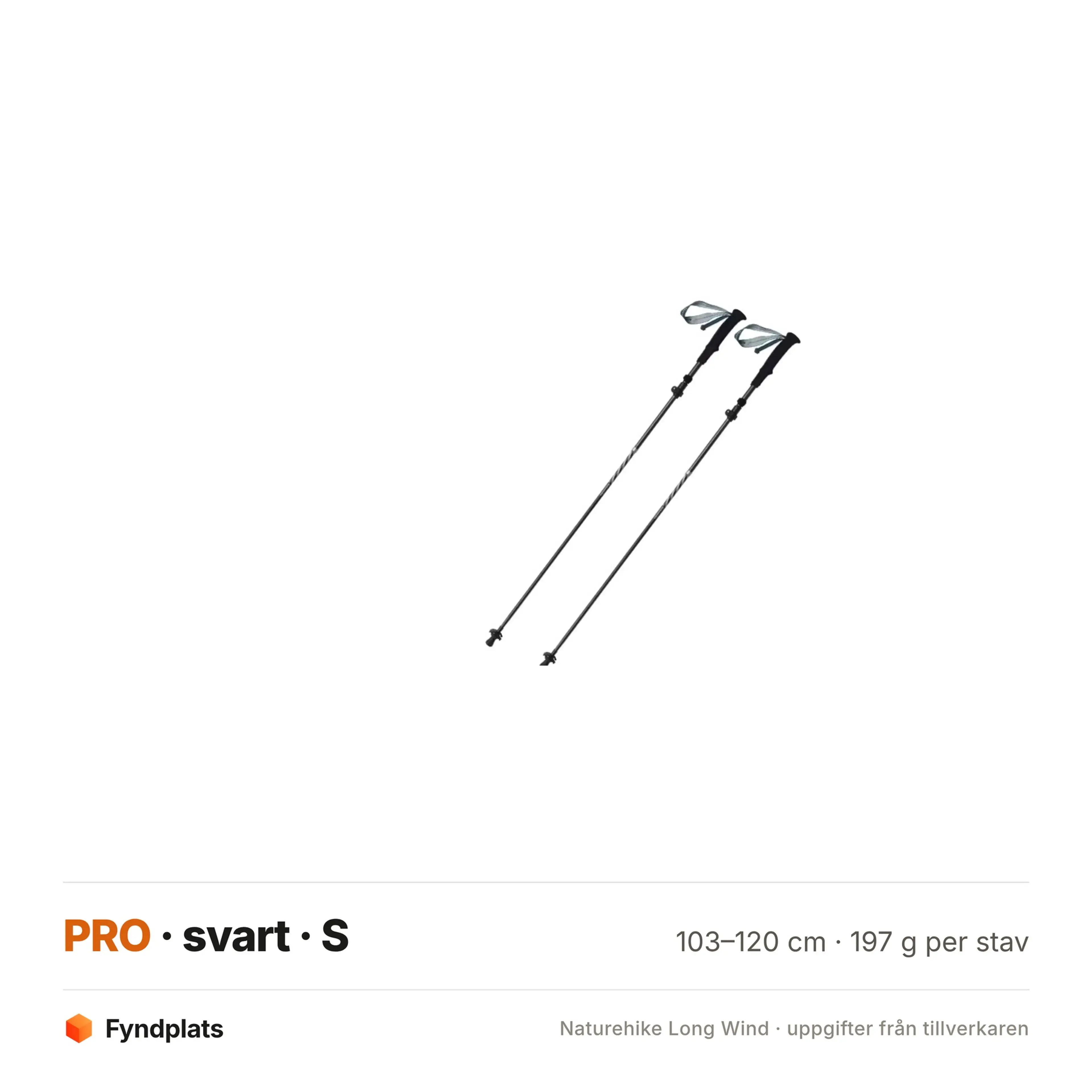 Naturehike Long Wind vikbara vandringsstavar – 35 cm, 2-pack – bild 9