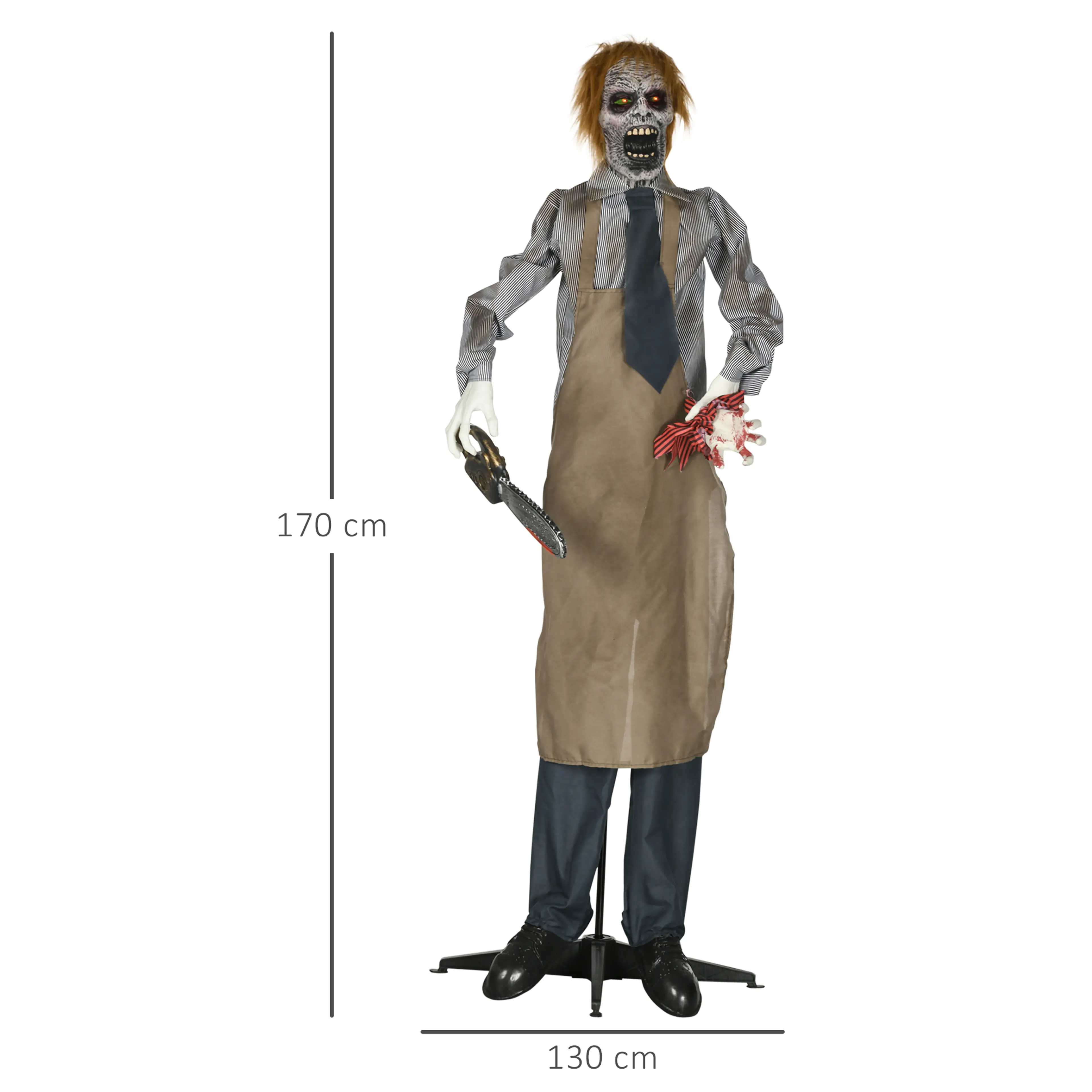 Måttskiss: 170 cm hög och 130 cm bred