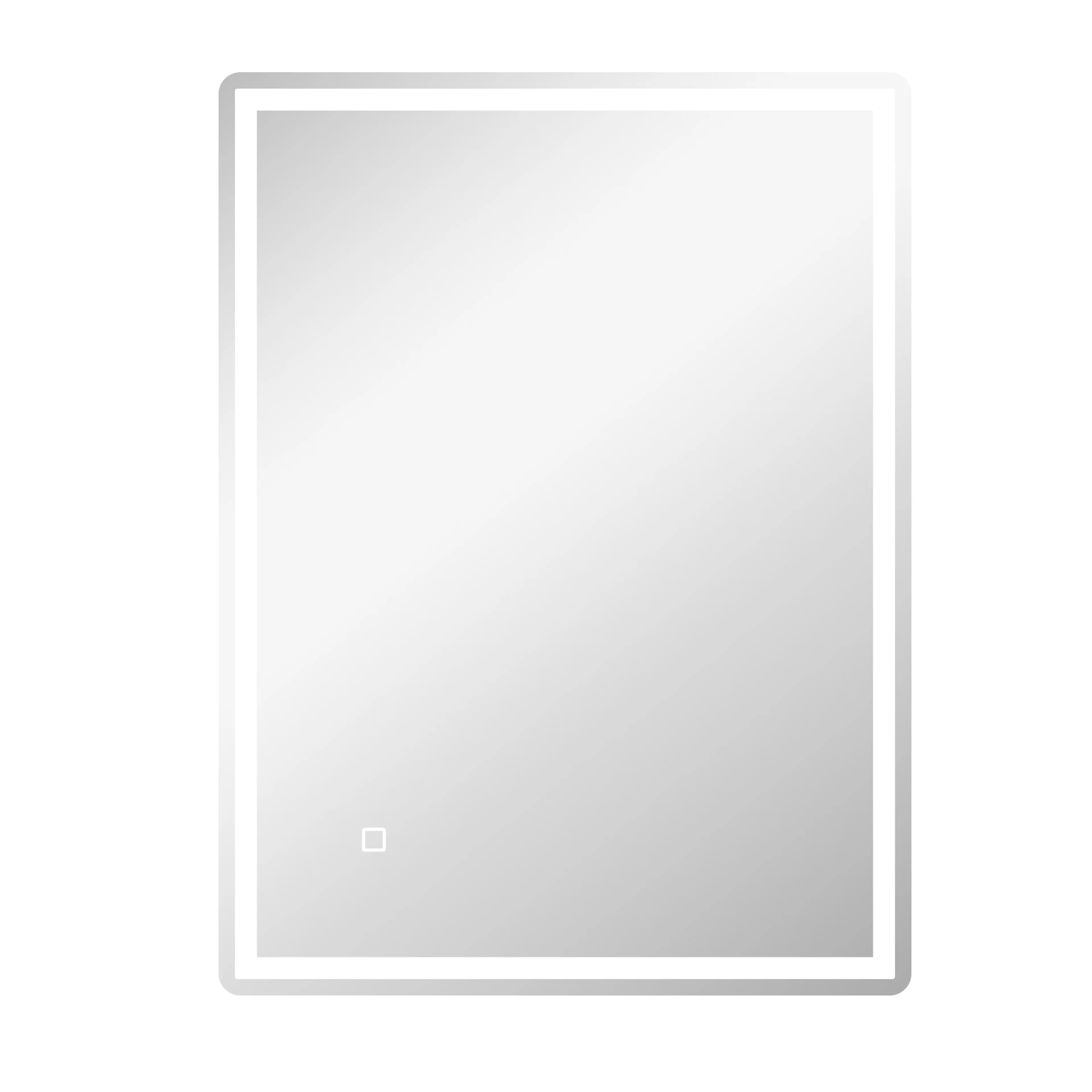 LED-spegel för badrum 60 × 80 cm – ljus fram och bak, dimbar och antiimma