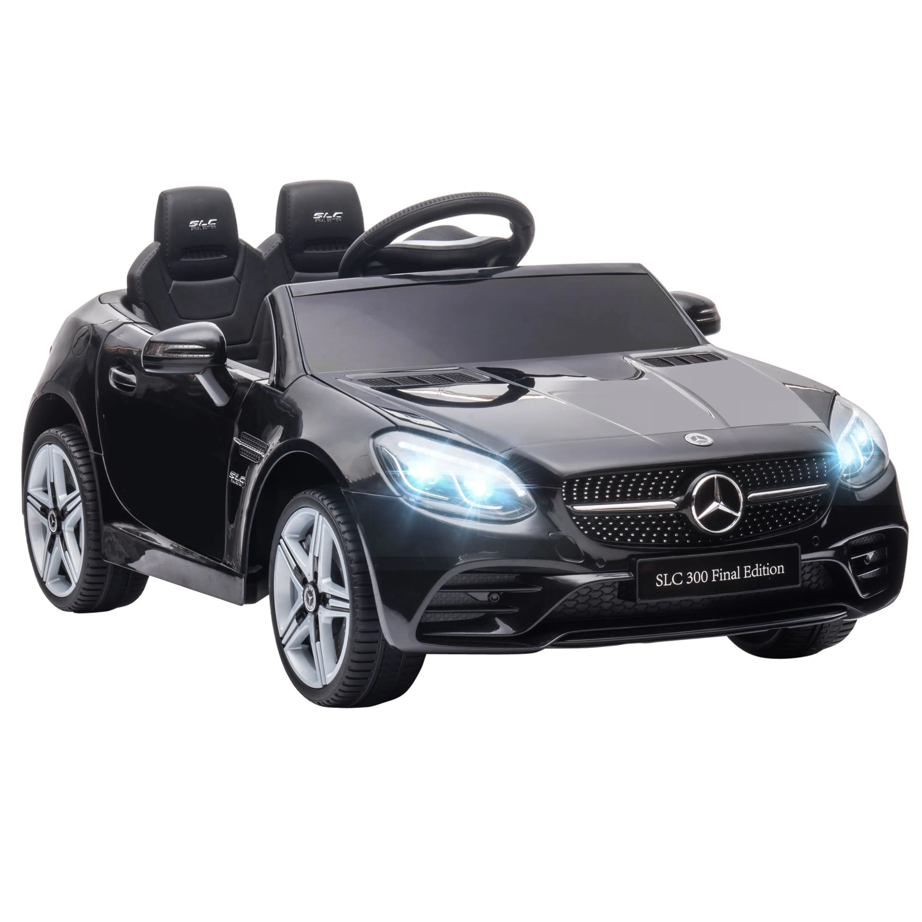 Elbil för barn Mercedes-Benz SLC 300 – 12V med fjärrkontroll, LED & musik