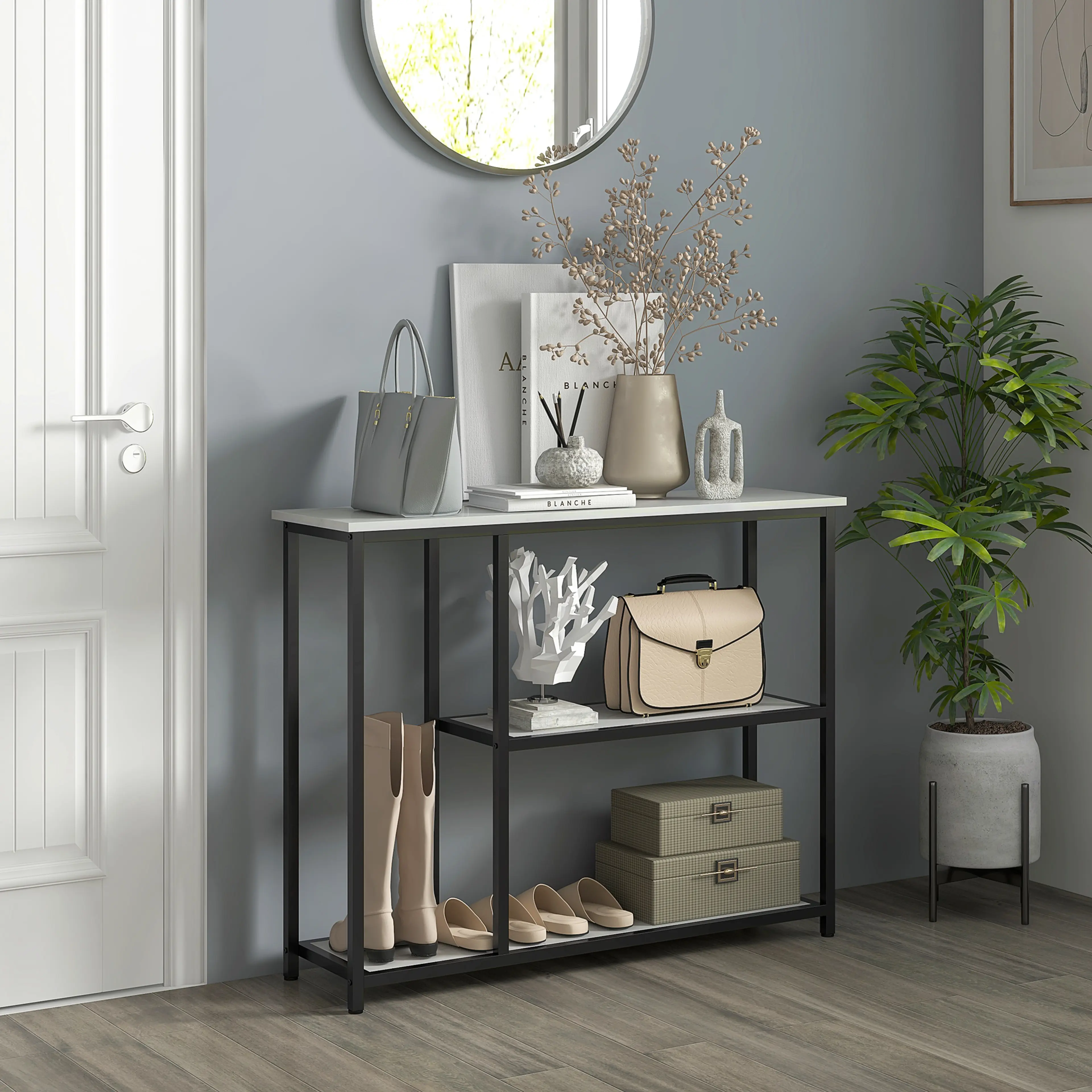 Konsolbord 100 cm i marmorlook – bild 2