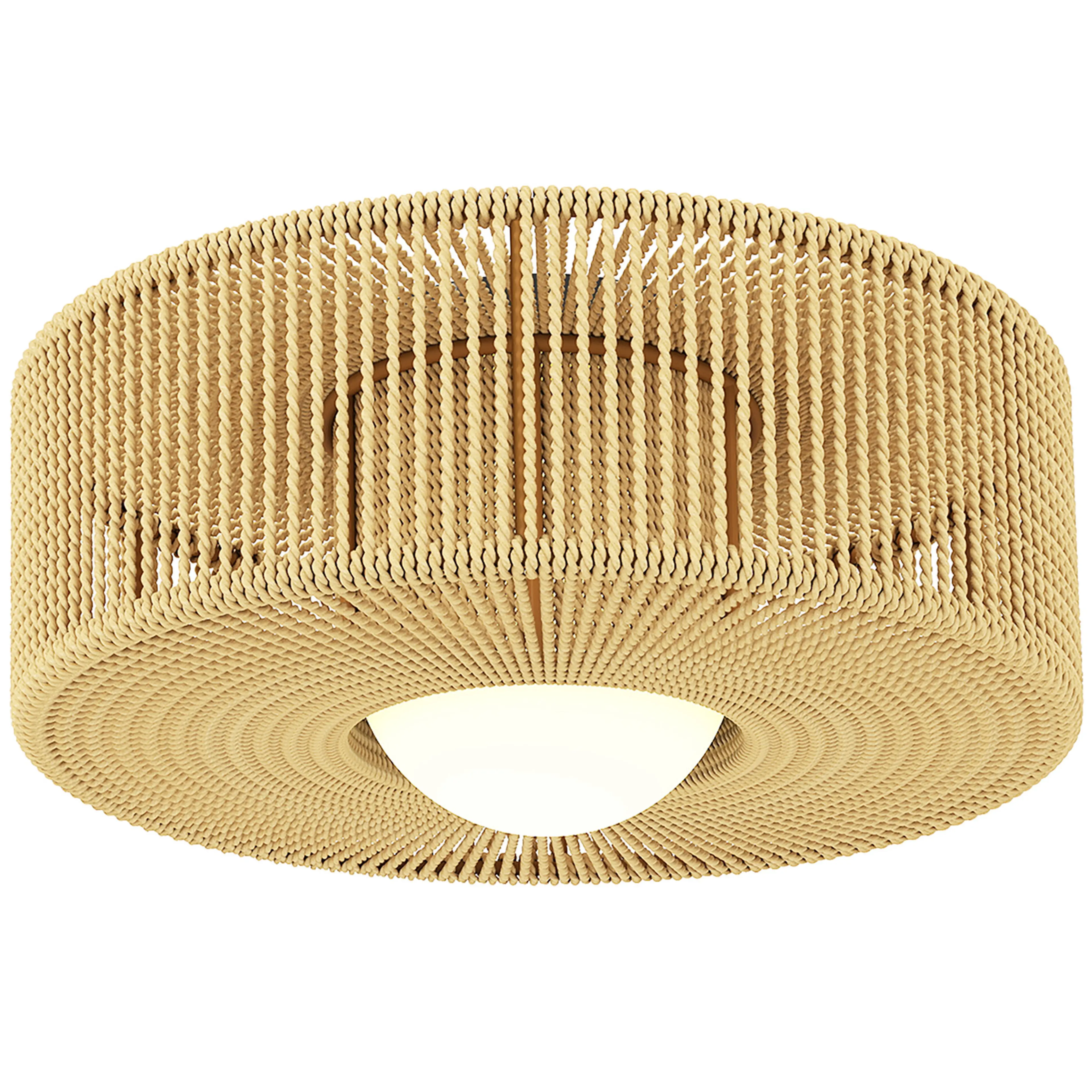 Taklampa i hampsnöre Ø30 cm – G9-lampa ingår, 3000 K, boho