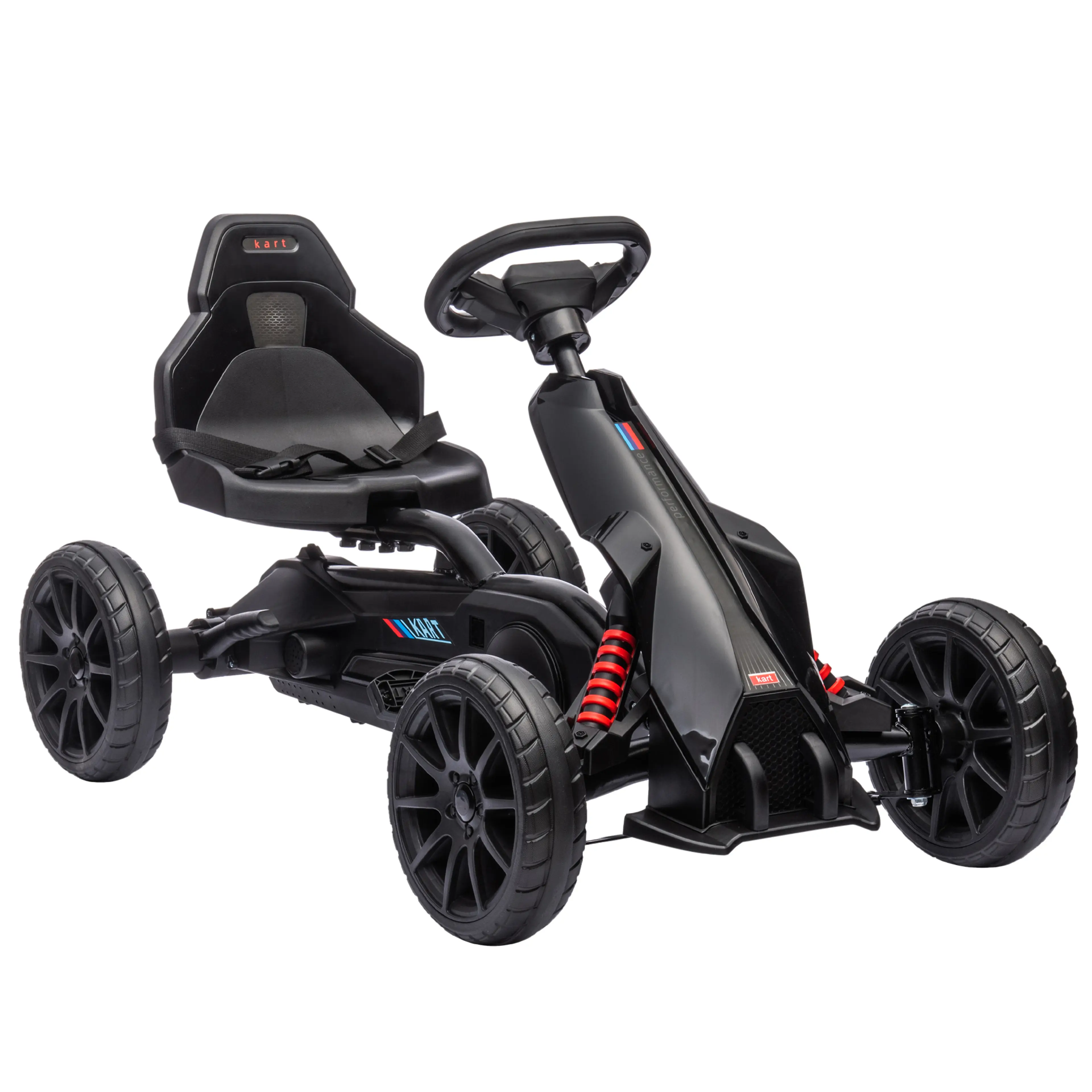 Tramp-gokart för barn 3–8 år – justerbar sits, handbroms och backväxel
