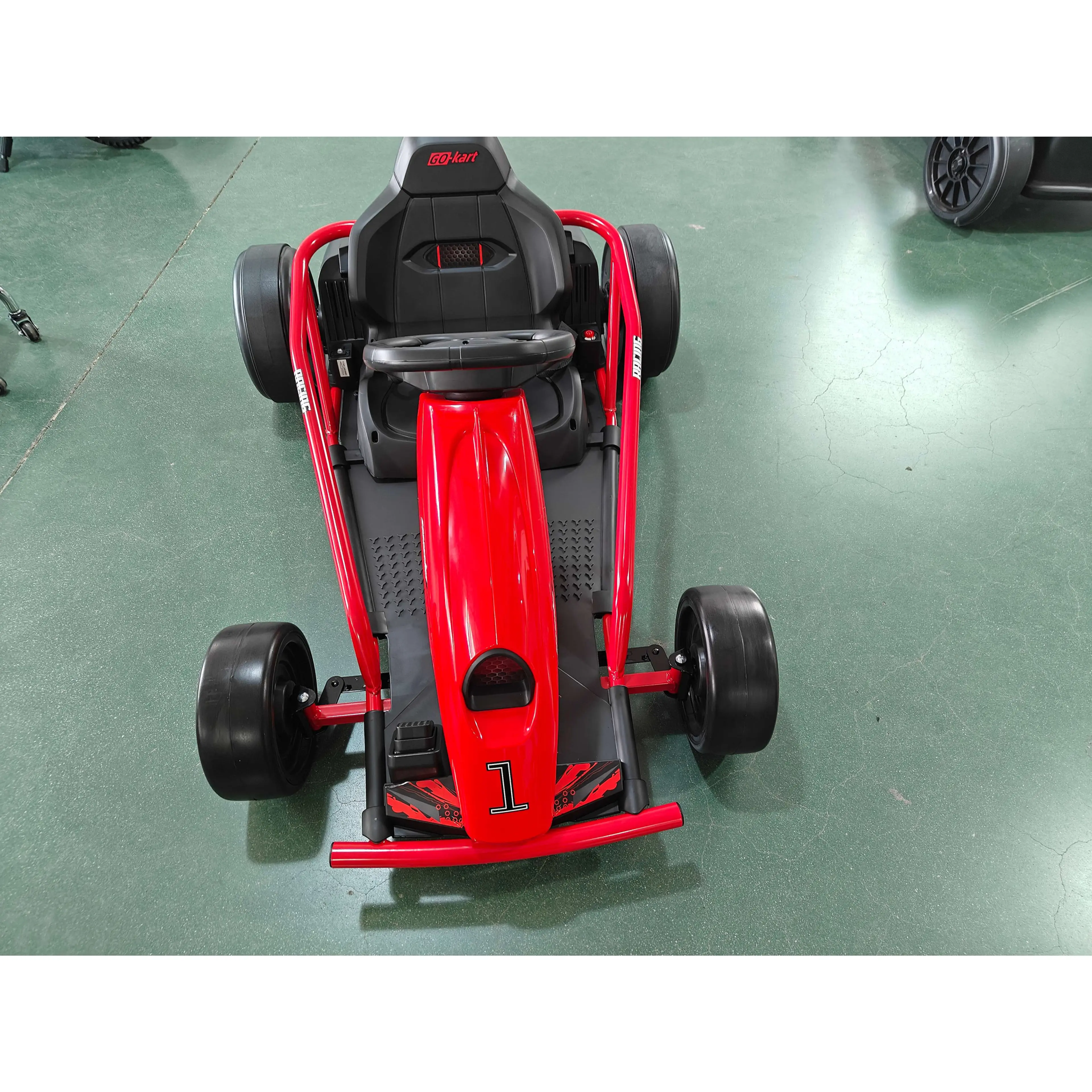 Elgokart för barn 24 V med driftfunktion, 13 km/h — röd – bild 2