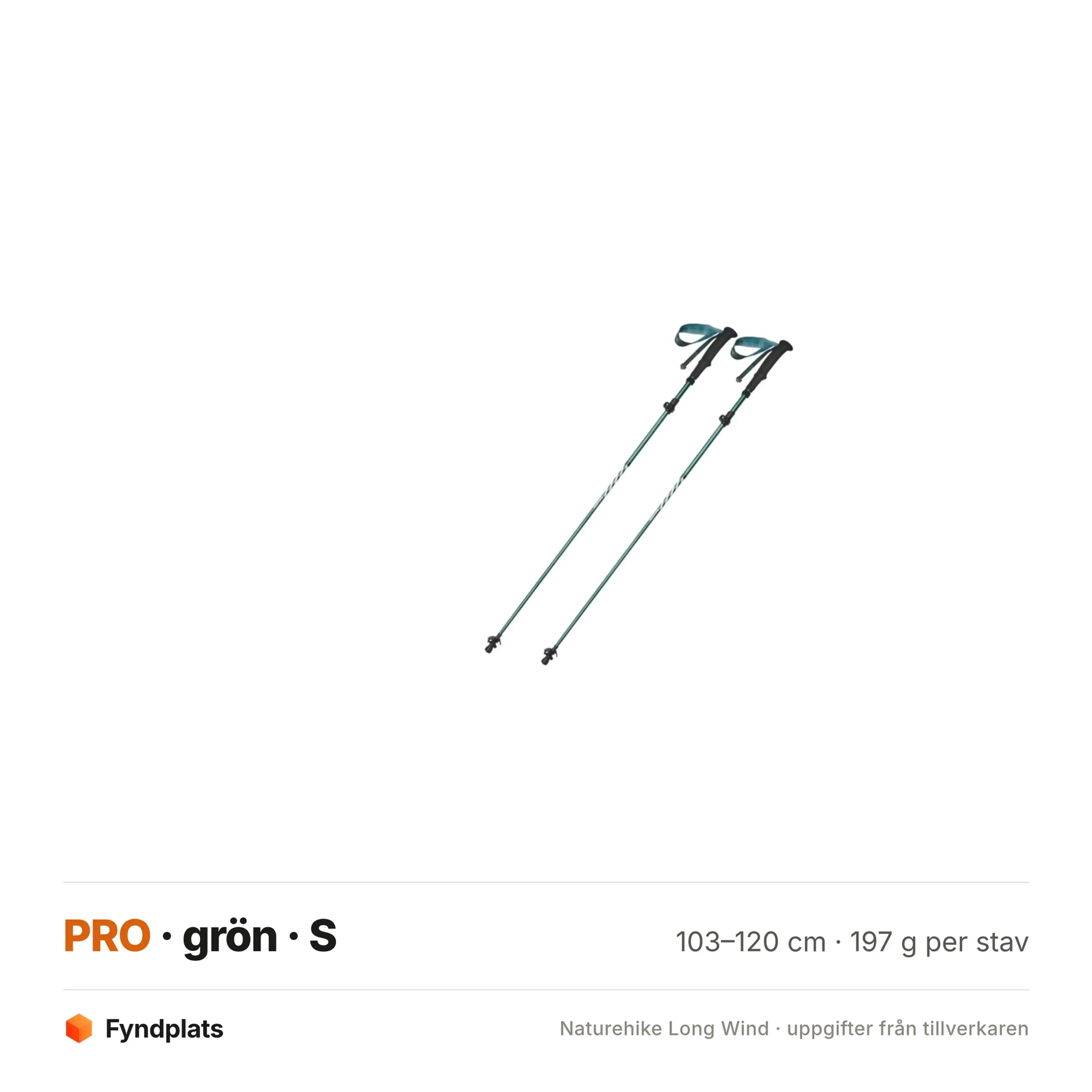 Naturehike Long Wind vikbara vandringsstavar – 35 cm, 2-pack – bild 11