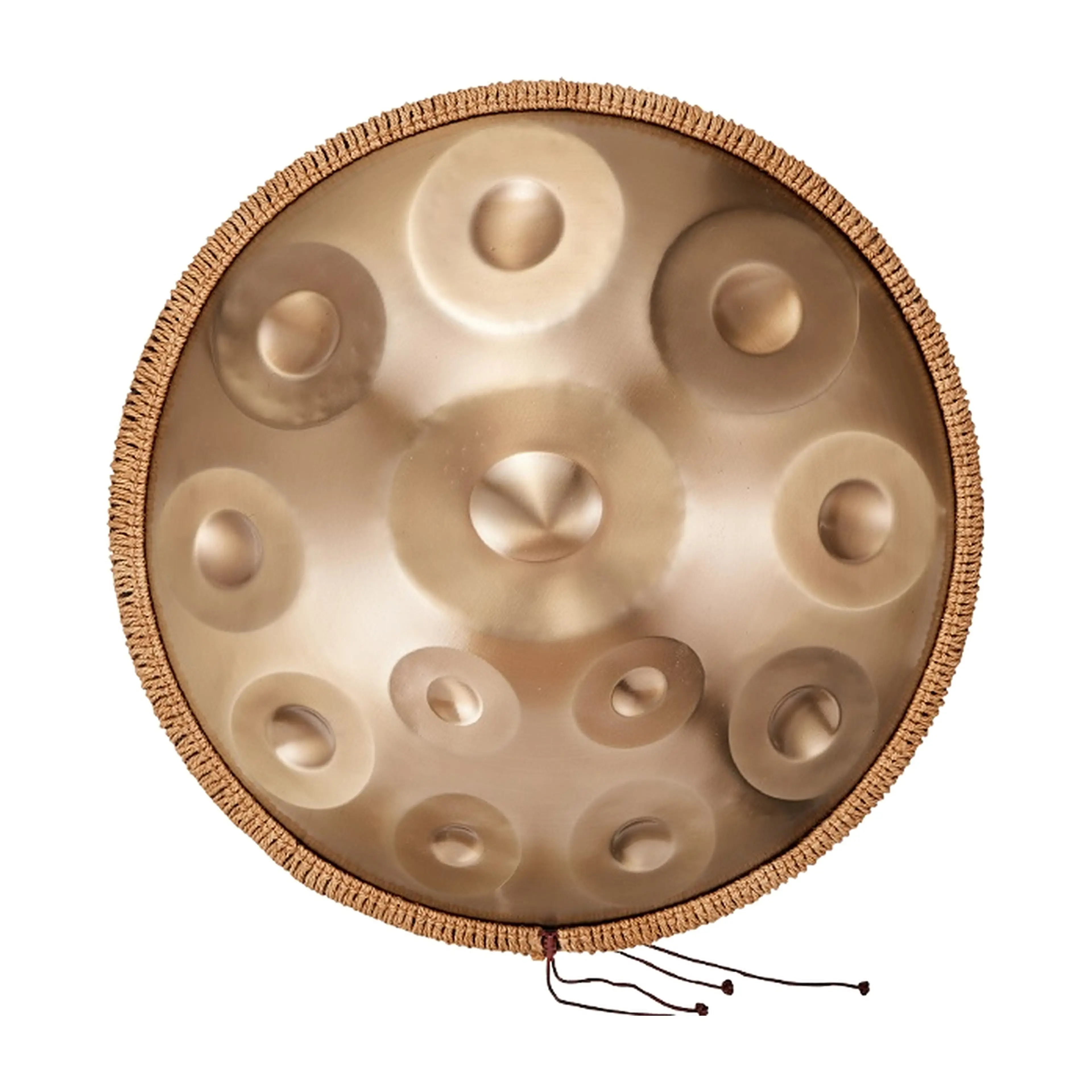 Handpan med 12 toner sedd uppifrån