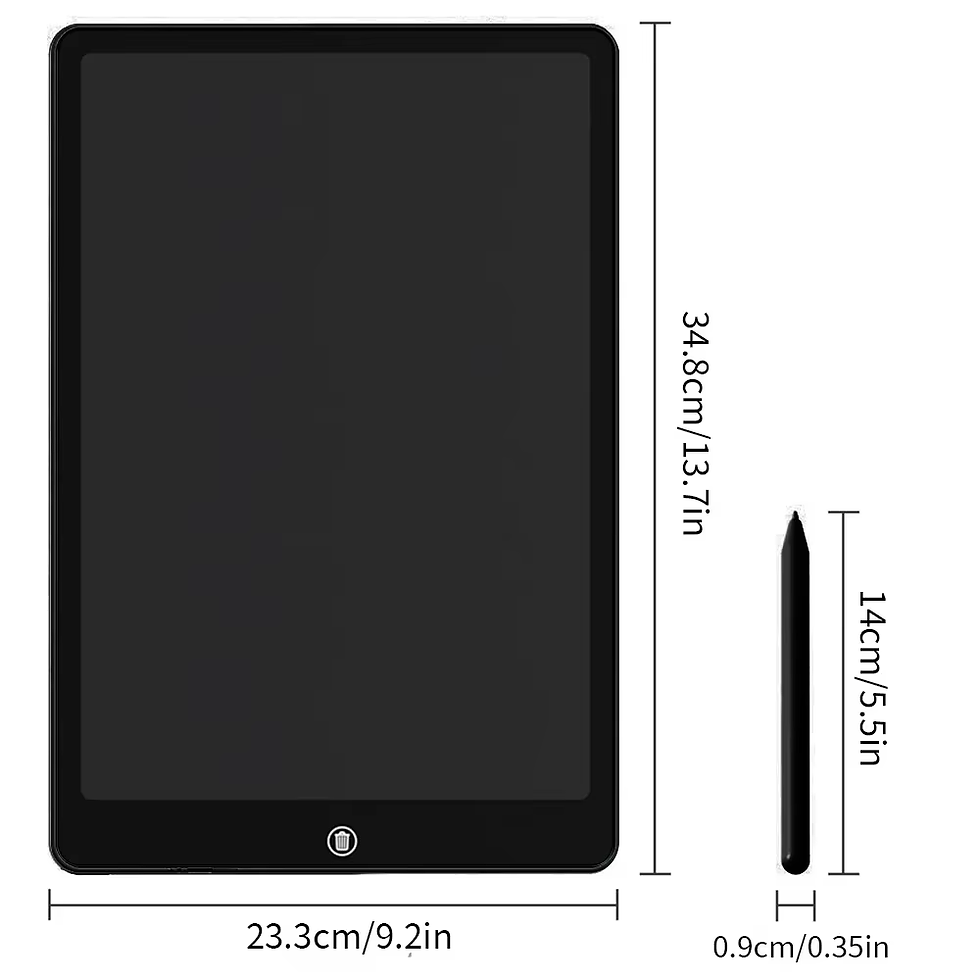 Miniatyrbild: 16-tum LCD ritplatta för barn – stor skärm & batterisparfunktion
