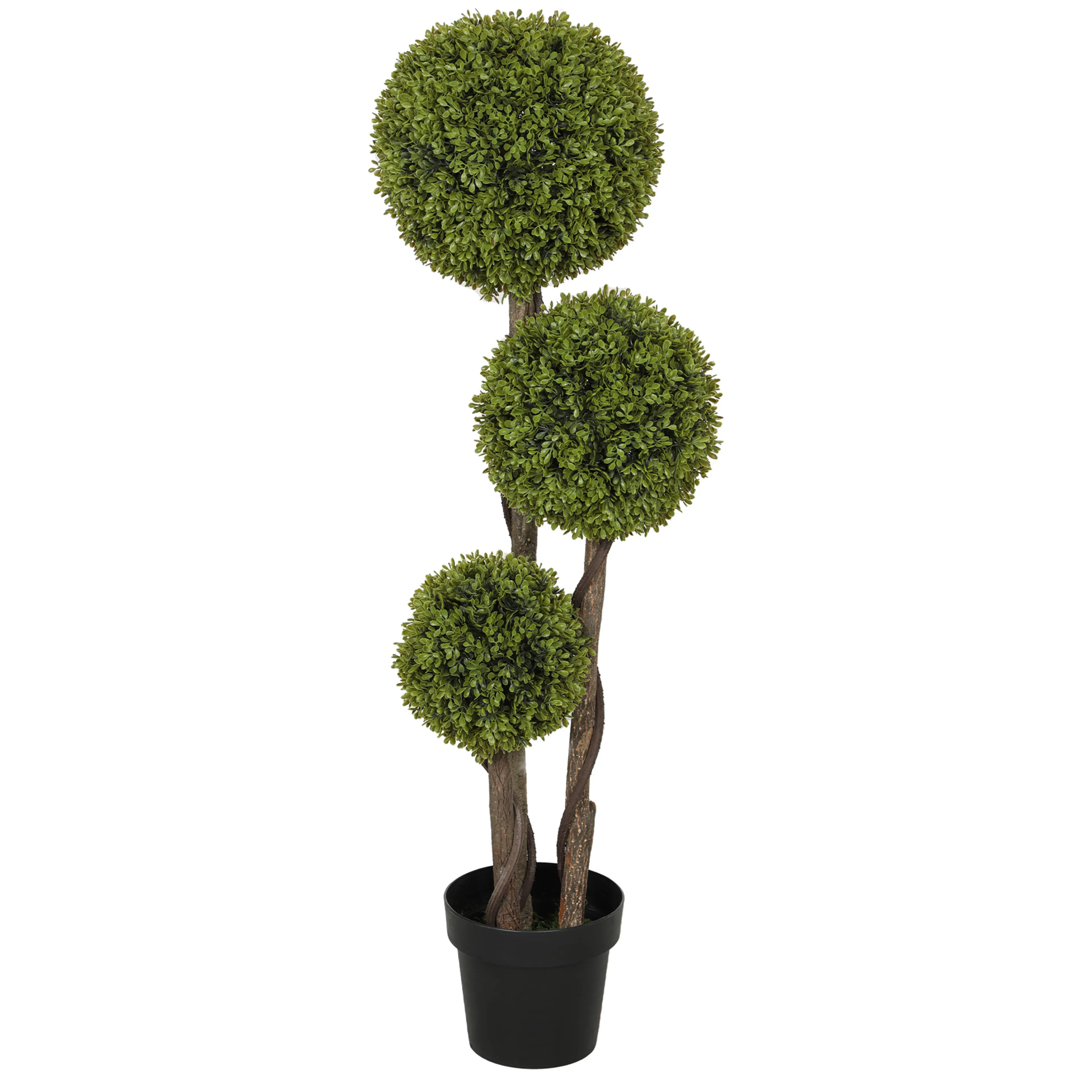 Konstgjord buxbom 115 cm med tre klot