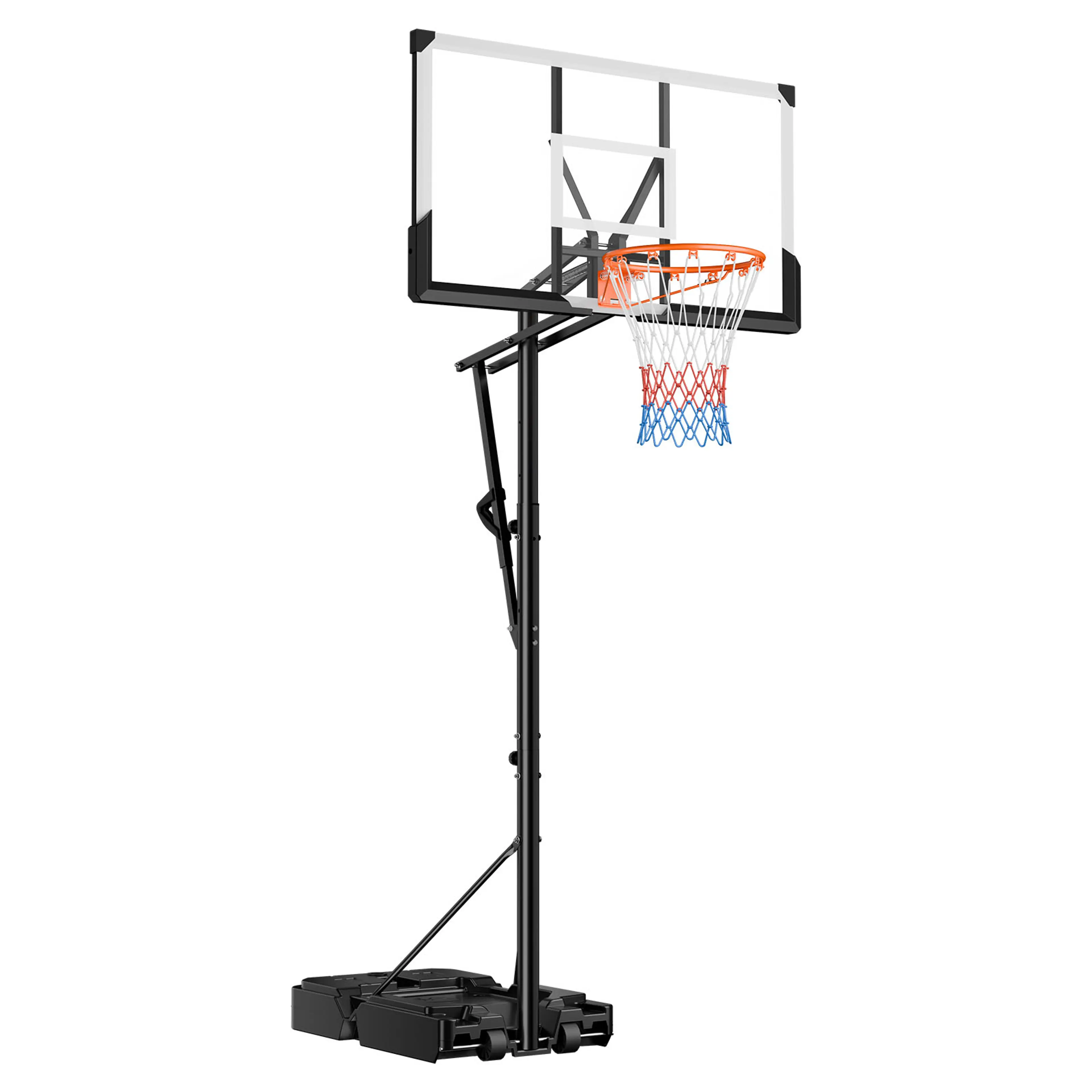 Basketställning portabel – justerbar höjd 160–305 cm med PC-backboard och hjul