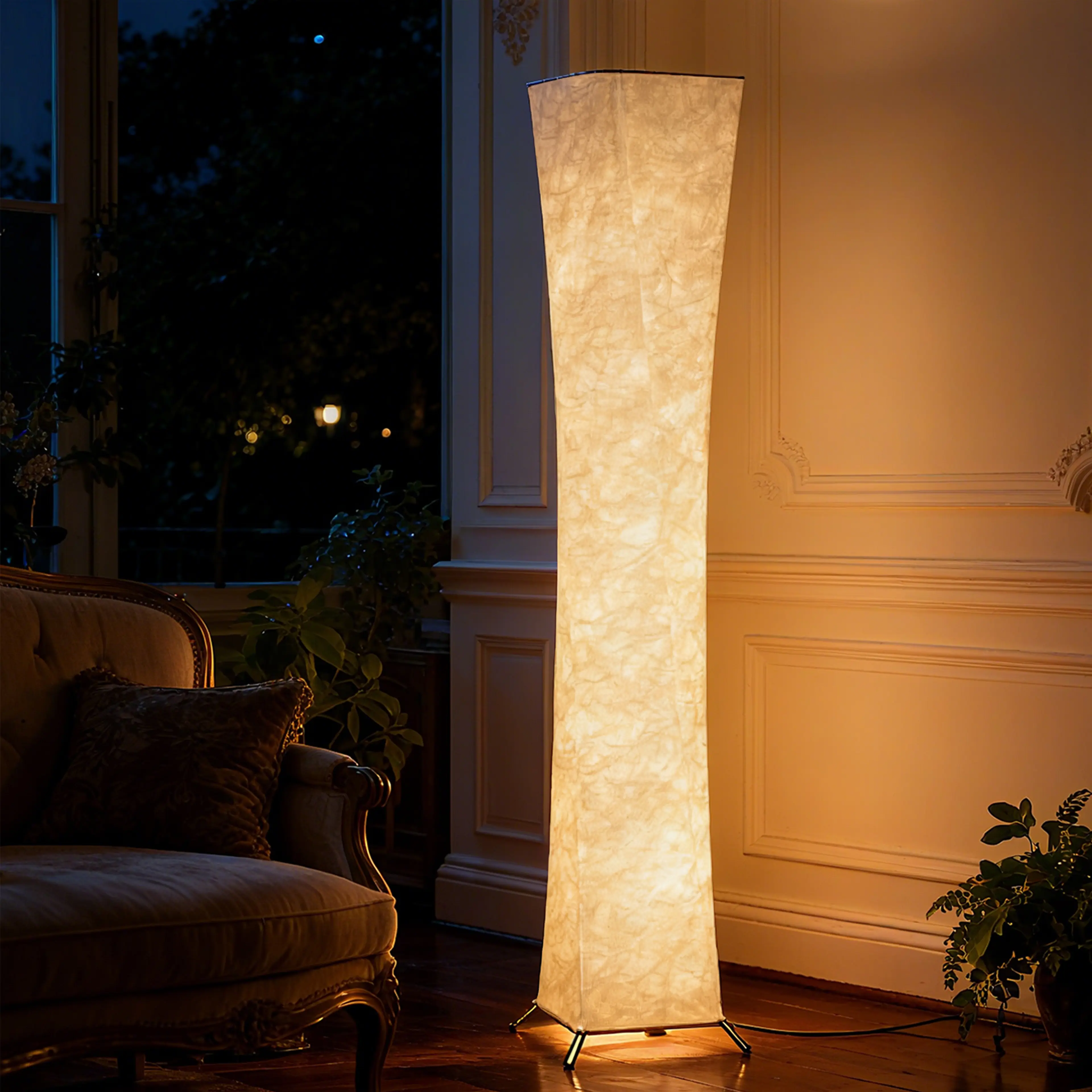 Golvlampa som lysande pelare 129 cm – tre ljusstyrkor, 900 lumen – bild 6