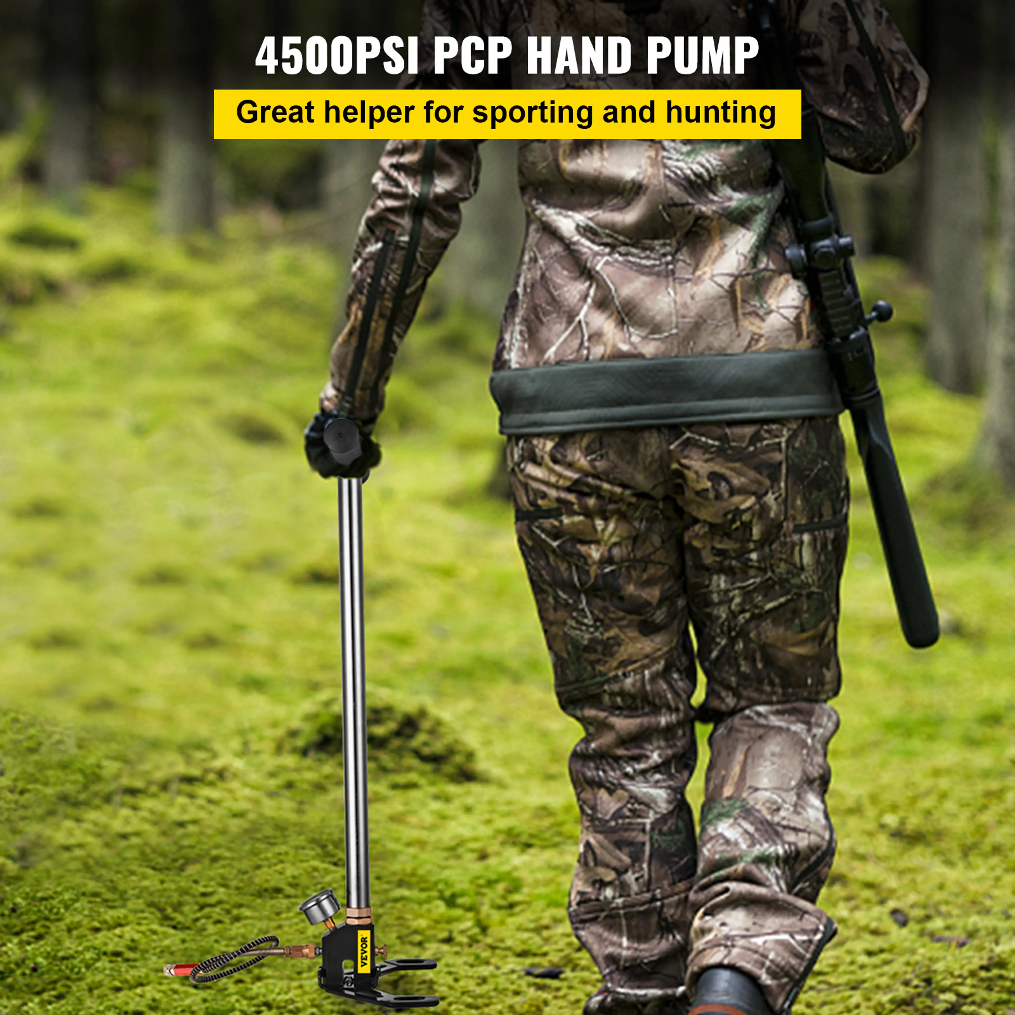 PCP handpump för luftgevär, 4500 psi – 3-stegs högtryckspump