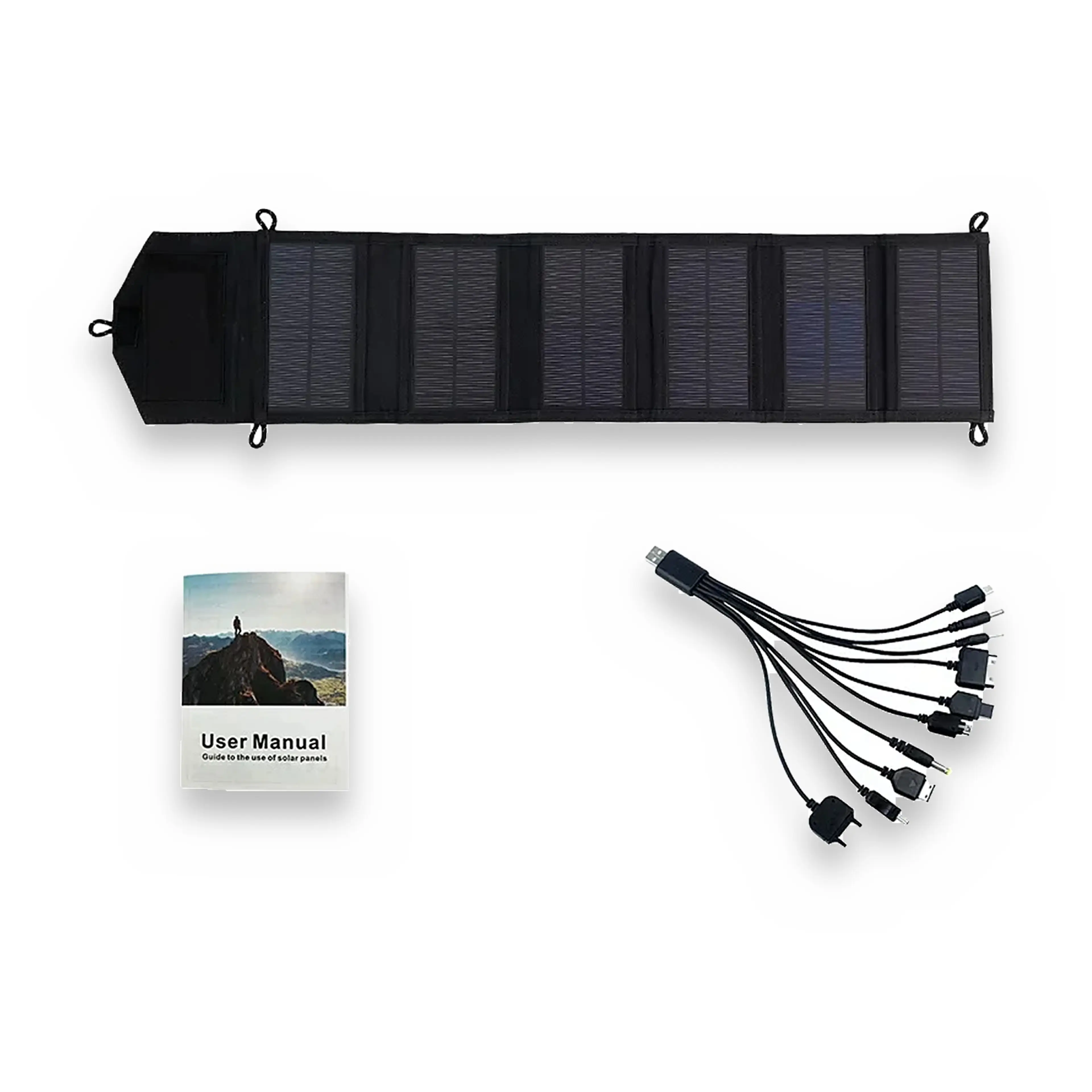 Solpanel hopfällbar 20 W – USB-laddare för mobil och powerbank