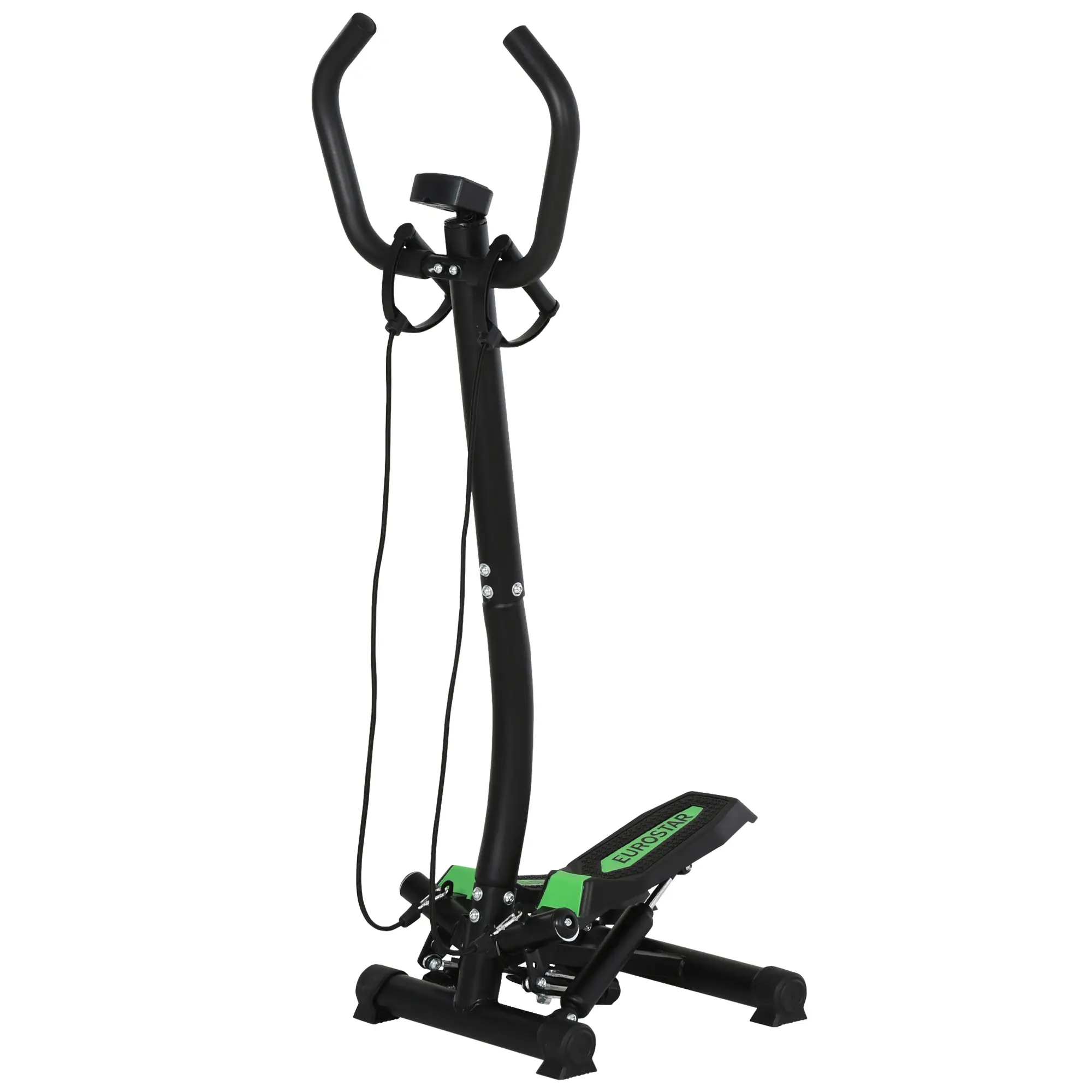 Stepper med handtag och träningsband – LCD-display, bär 100 kg