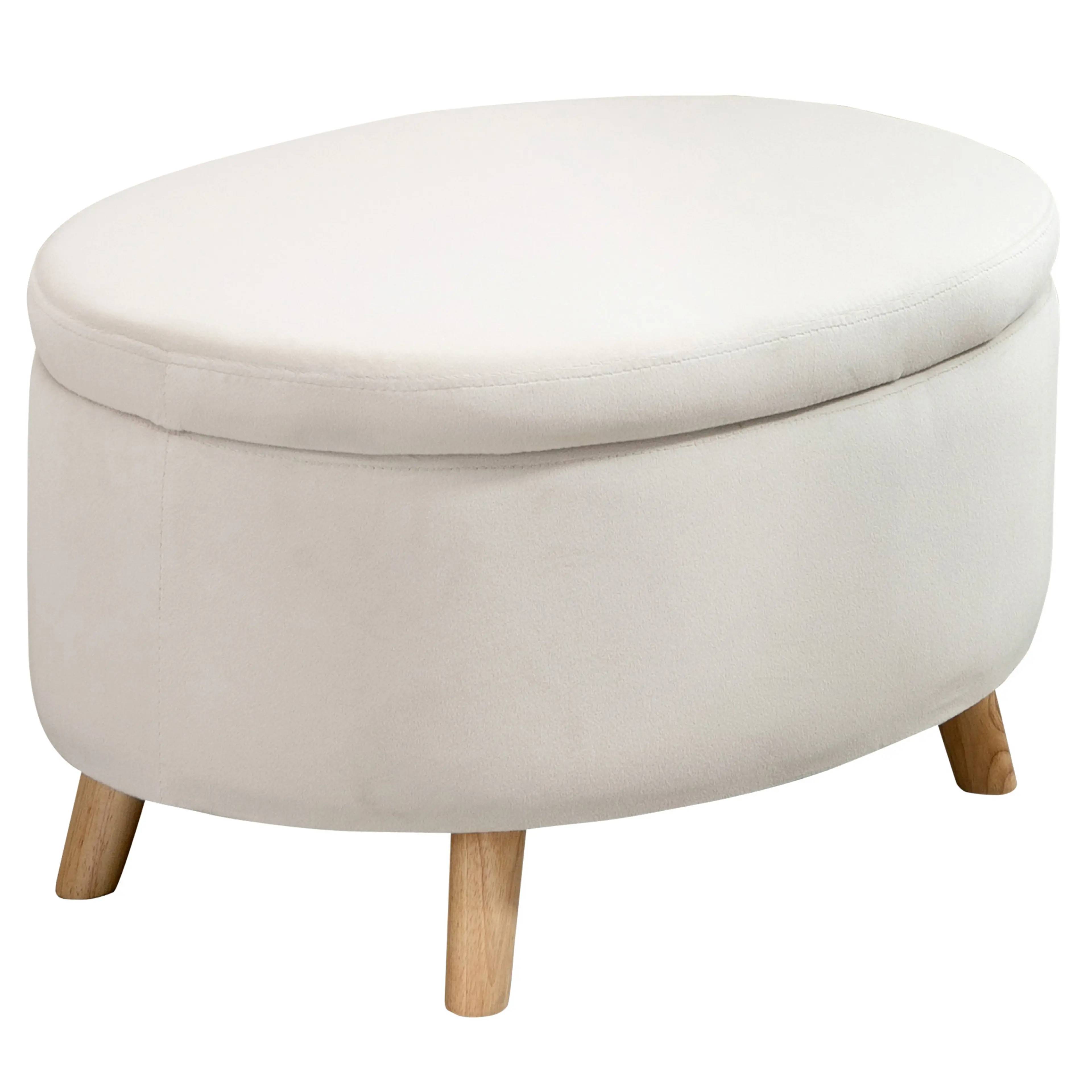 Sittpuff oval 71 cm med förvaring under locket