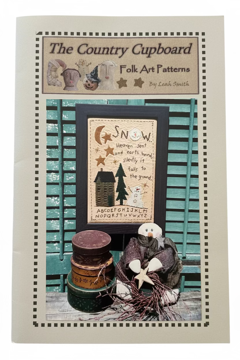 Wall Hanging Snow Scene and Snowman Folk Art Sewing and Appliqué Pattern